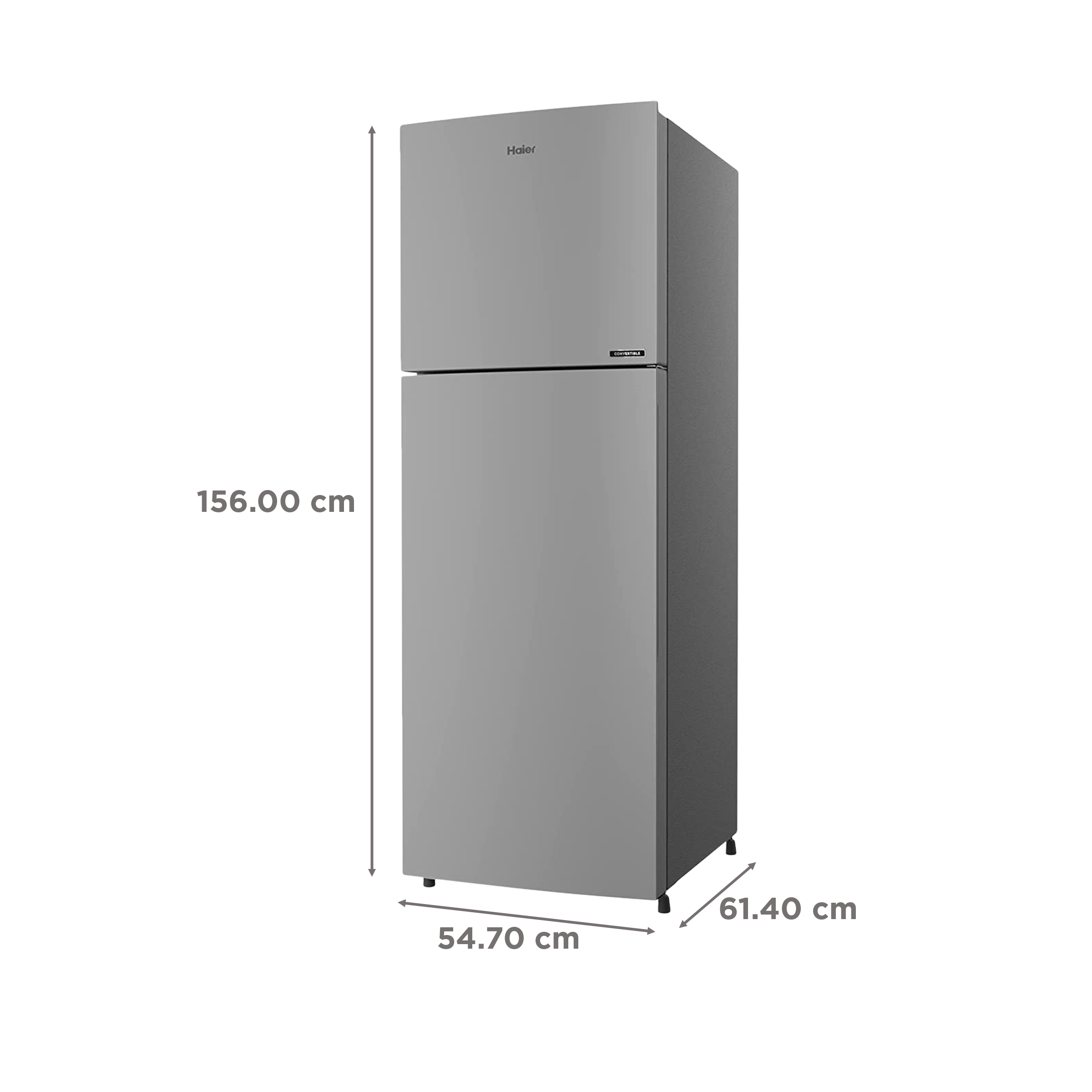 Haier 240 Litres 2 Star Frost Free Double Door Refrigerator with Anti-bacterial Gasket (HEF-252EGS-P, Moon Silver)_3