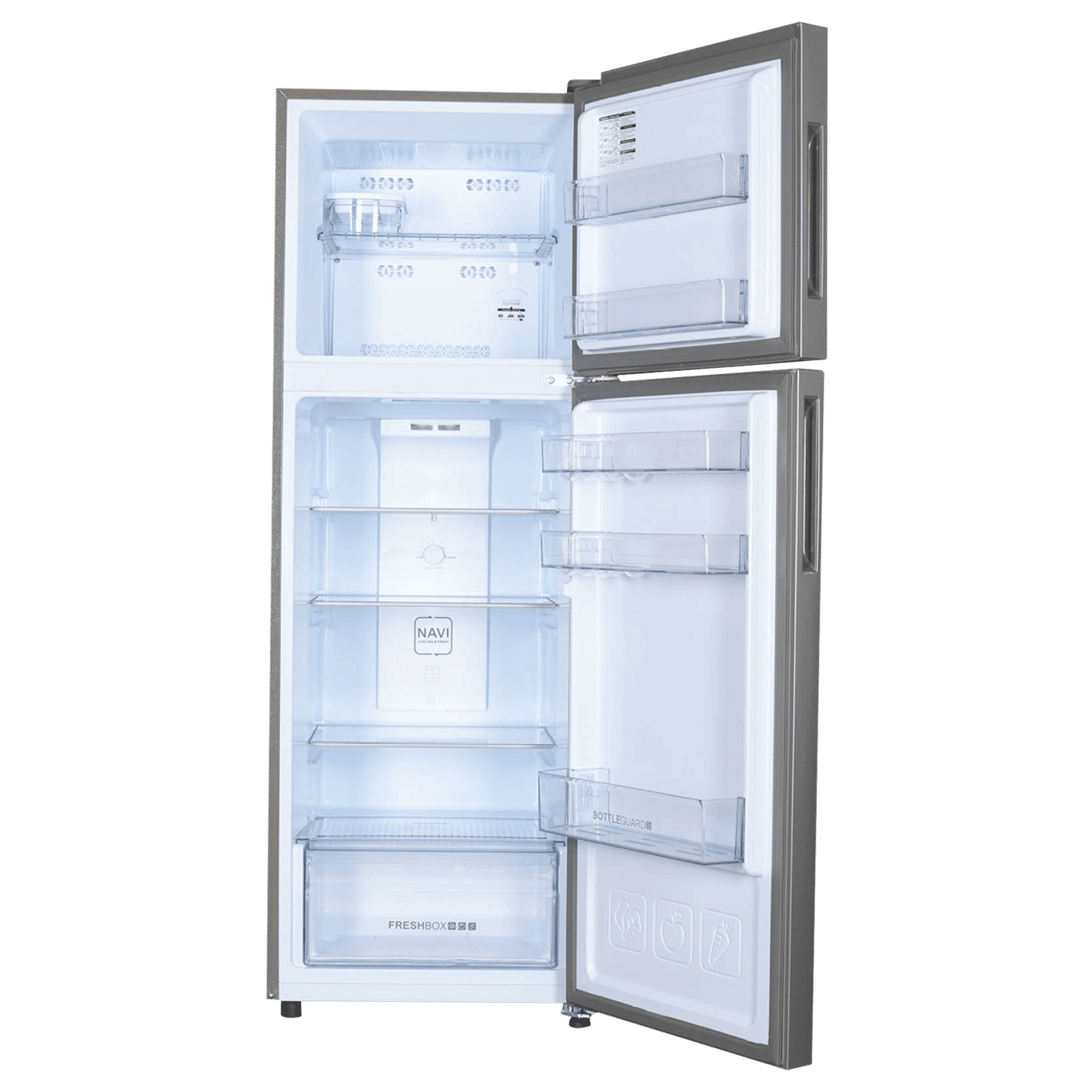 Haier 240 Litres 2 Star Frost Free Double Door Refrigerator with Anti-bacterial Gasket (HEF-252EGS-P, Moon Silver)_6