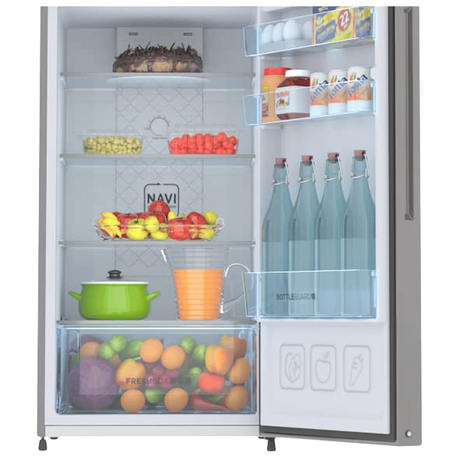 Haier 240 Litres 2 Star Frost Free Double Door Refrigerator with Anti-bacterial Gasket (HEF-252EGS-P, Moon Silver)_7