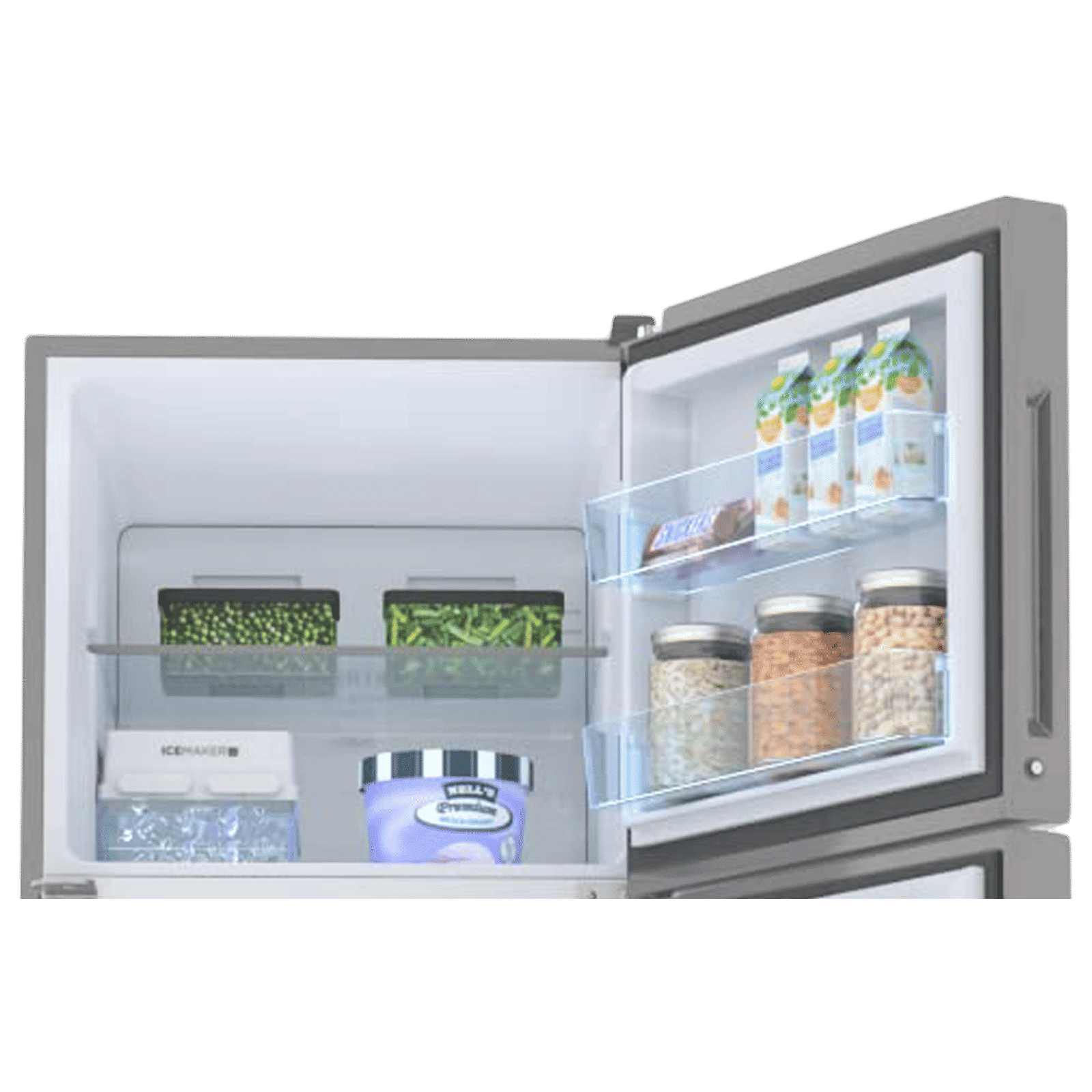 Haier 240 Litres 2 Star Frost Free Double Door Refrigerator with Anti-bacterial Gasket (HEF-252EGS-P, Moon Silver)_8