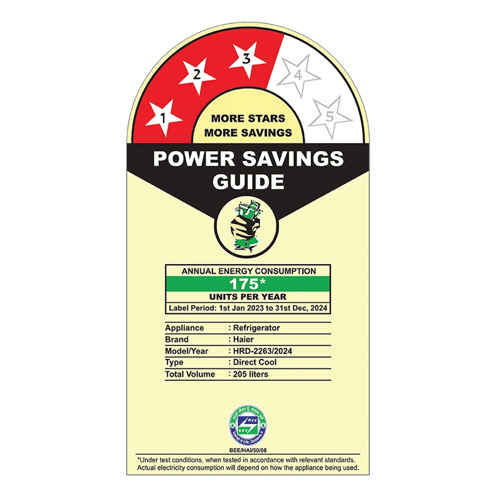 Haier 205 Litres 3 Star Direct Cool Single Door Refrigerator with Diamond Edge Freezing Technology (HRD-2263CMR-N, Marine Rose)_4