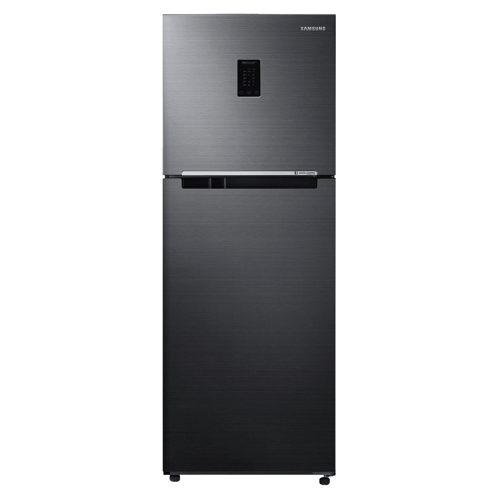 SAMSUNG 301 Litres 2 Star Frost Free Double Door Convertible Refrigerator with Deodorizing Filter (RT34C4522BX/HL, Luxe Black)_1