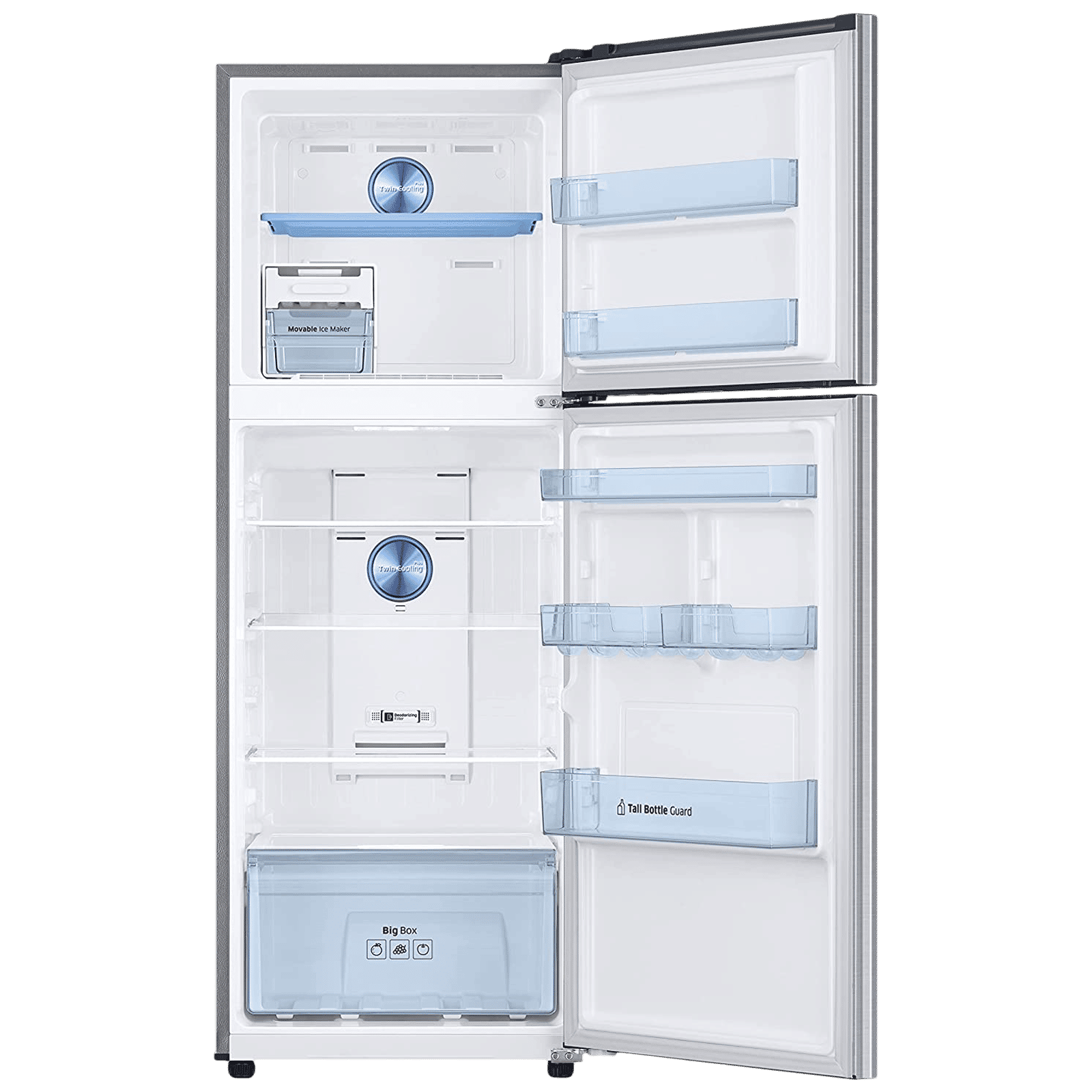 SAMSUNG 301 Litres 2 Star Frost Free Double Door Convertible Refrigerator with Deodorizing Filter (RT34C4522QB/HL, Bouquet Silver)_5