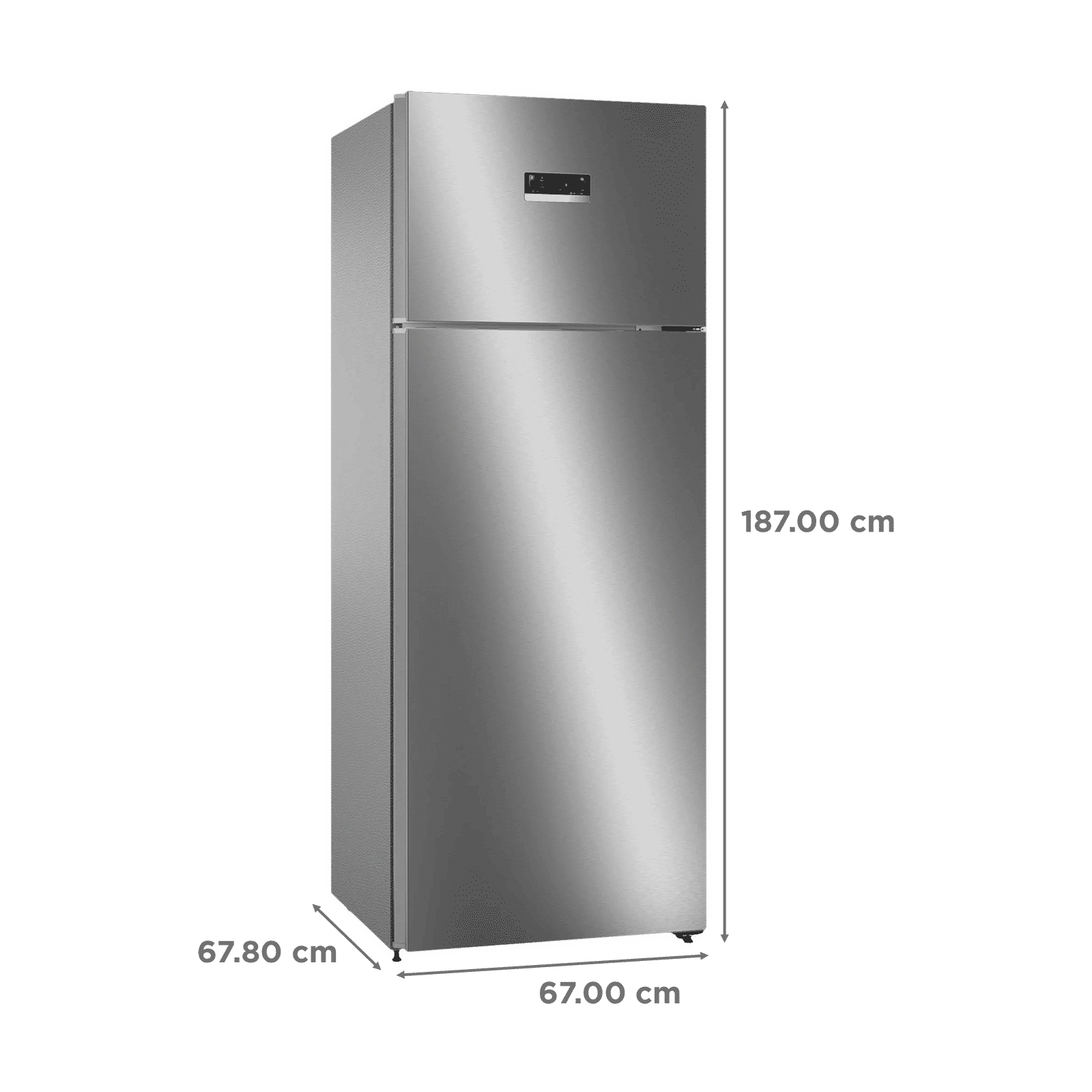BOSCH Series 4 368 Litres 3 Star Frost Free Double Door Refrigerator (CTC39K03NI, Smoky Steel)_3