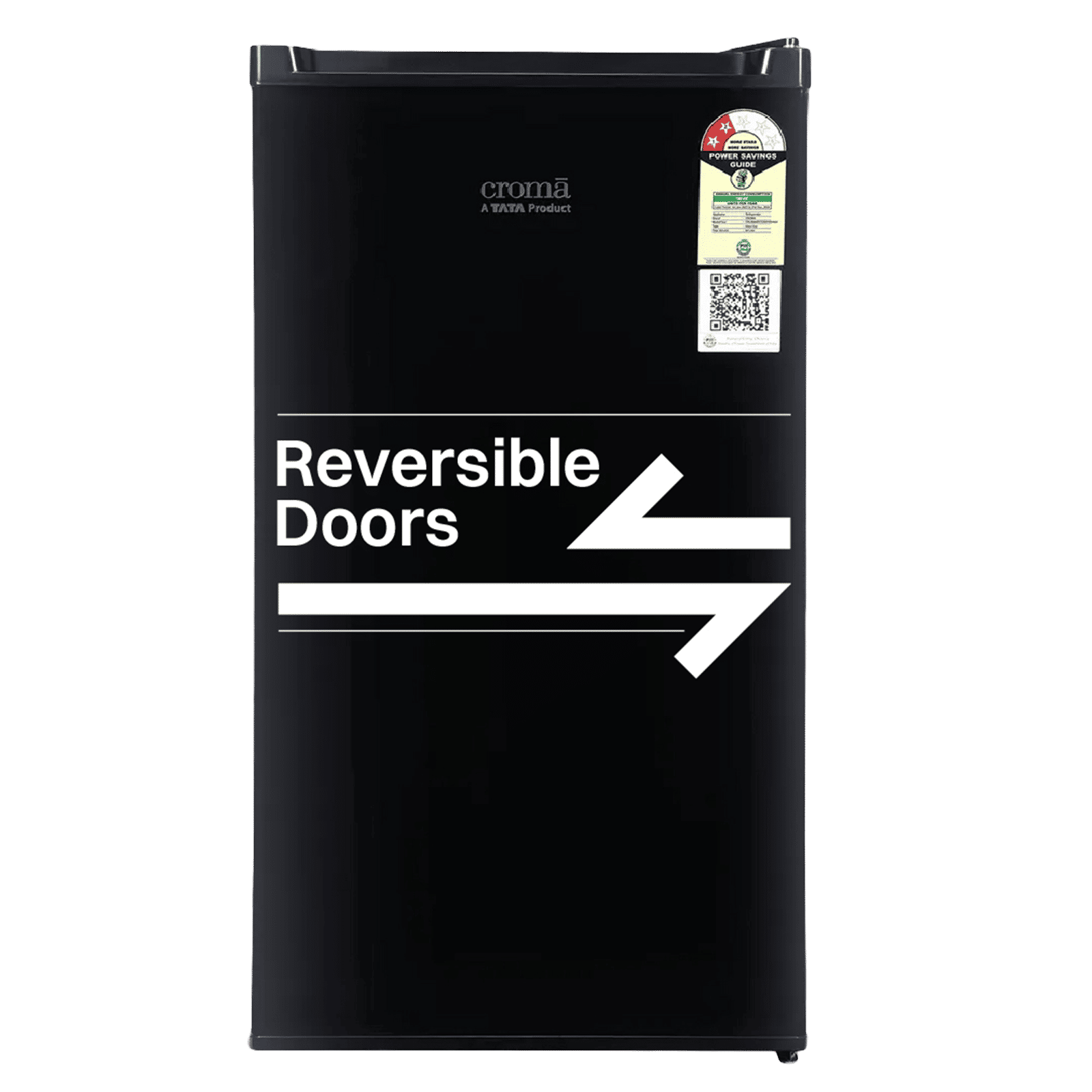 Croma 84 Litres 2 Star Direct Cool Single Door Refrigerator with Reversible Door ( Black)_1