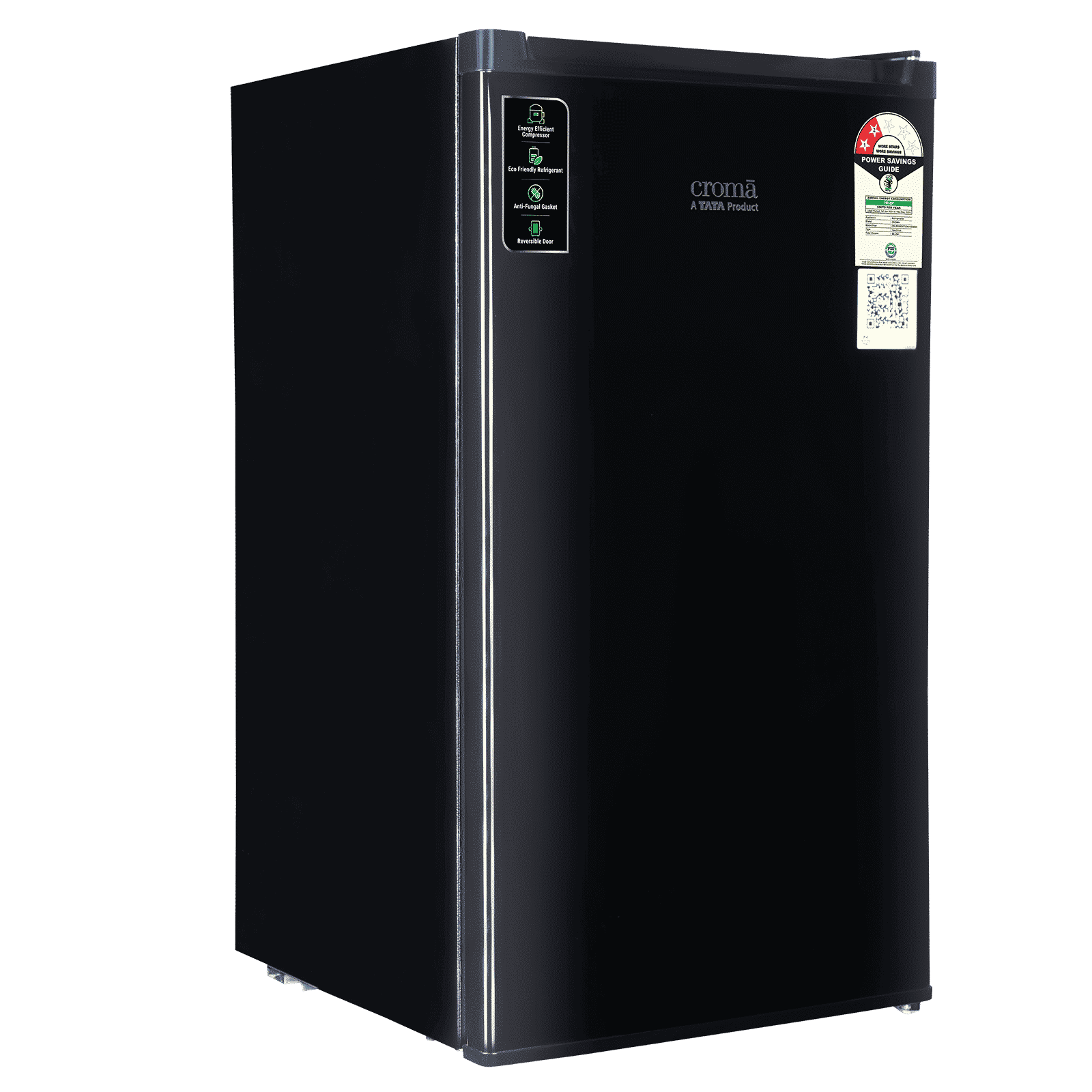 Croma 84 Litres 2 Star Direct Cool Single Door Refrigerator with Reversible Door ( Black)_10