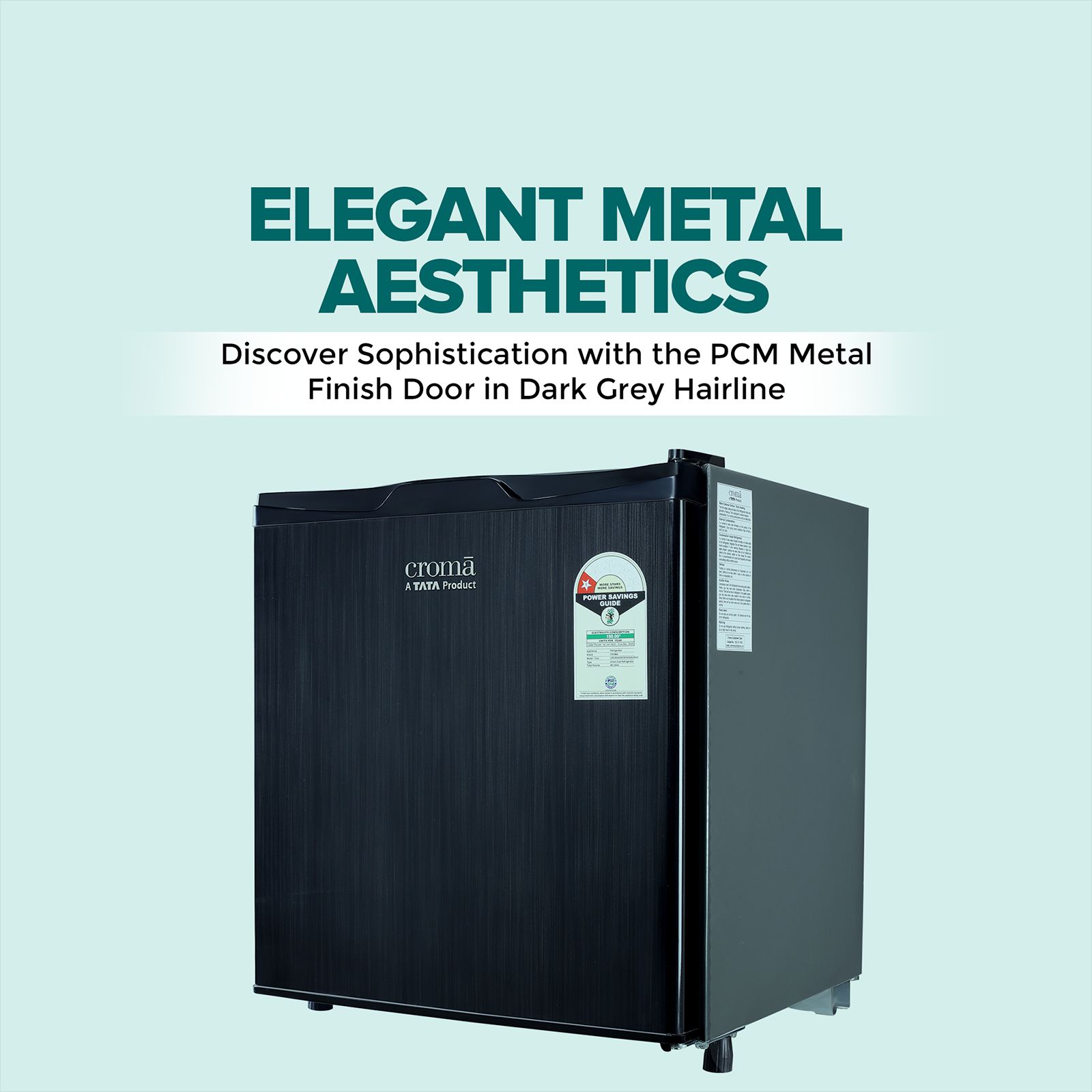 Croma 48 Litres 1 Star Direct Cool Single Door Refrigerator with Anti Fungal Door Gasket (CRLR045DCB250506, Hairline Dark Grey) Croma 48 Litres 1 Star Direct Cool Single Door Refrigerator with Anti Fungal Door Gasket (CRLR045DCB250506, Hairline Dark Grey)_14