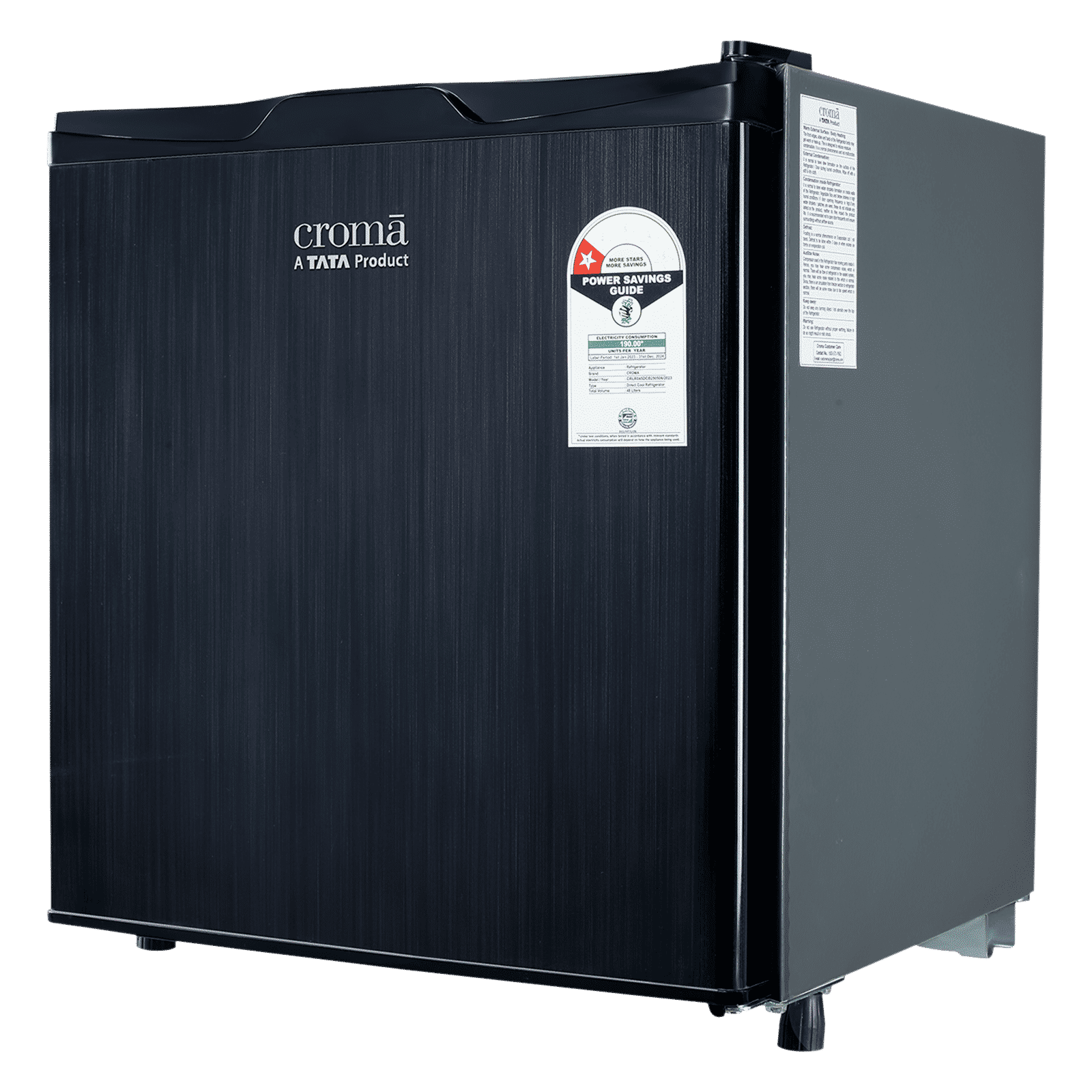 Croma 48 Litres 1 Star Direct Cool Single Door Refrigerator with Anti Fungal Door Gasket (CRLR045DCB250506, Hairline Dark Grey) Croma 48 Litres 1 Star Direct Cool Single Door Refrigerator with Anti Fungal Door Gasket (CRLR045DCB250506, Hairline Dark Grey)_4