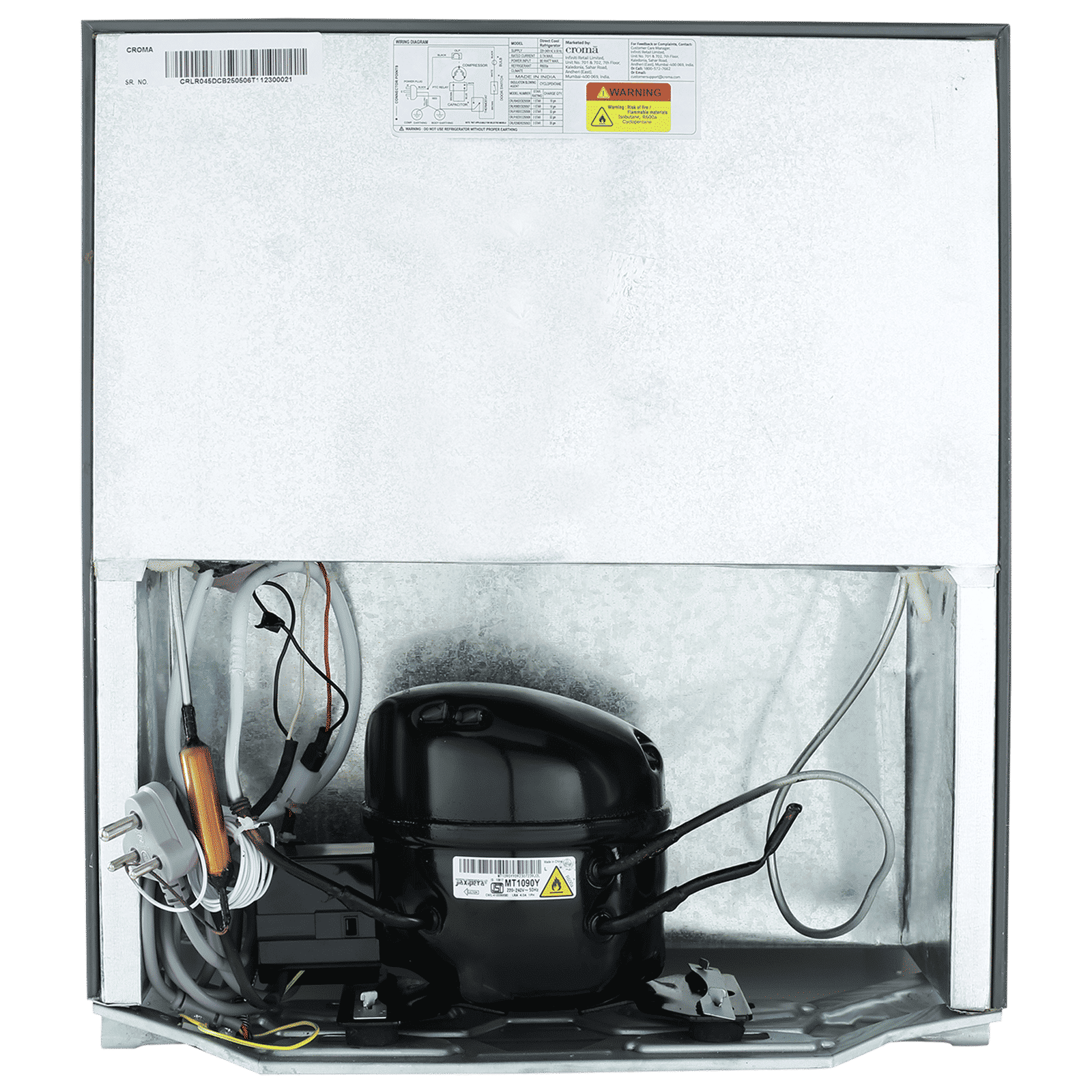 Croma 48 Litres 1 Star Direct Cool Single Door Refrigerator with Anti Fungal Door Gasket (CRLR045DCB250506, Hairline Dark Grey) Croma 48 Litres 1 Star Direct Cool Single Door Refrigerator with Anti Fungal Door Gasket (CRLR045DCB250506, Hairline Dark Grey)_7