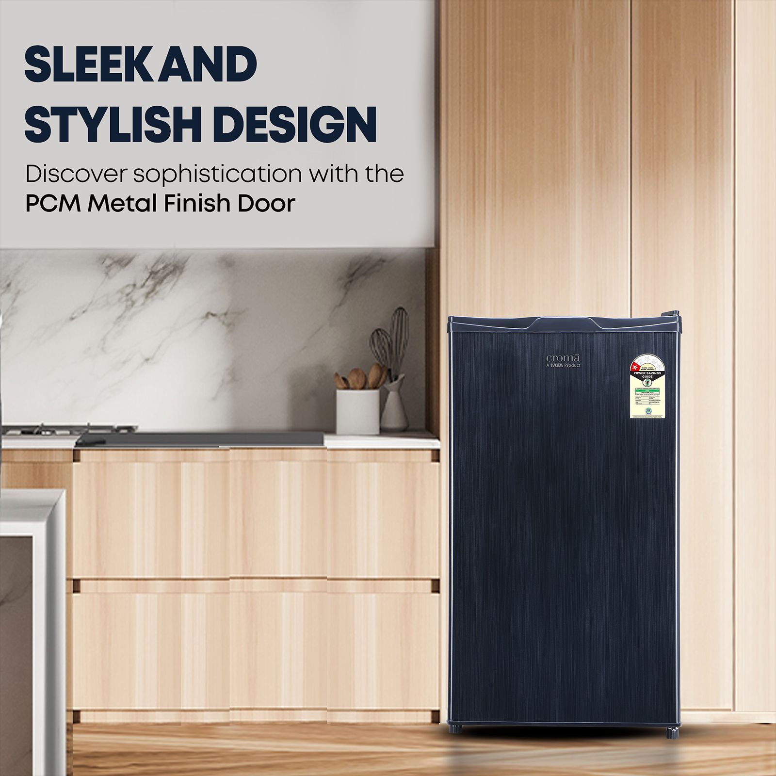 Croma 90 Litres 1 Star Direct Cool Single Door Refrigerator with Anti Fungal Door Gasket (CRLR090DCB250507, Hairline Grey) Croma 90 Litres 1 Star Direct Cool Single Door Refrigerator with Anti Fungal Door Gasket (CRLR090DCB250507, Hairline Grey)_14