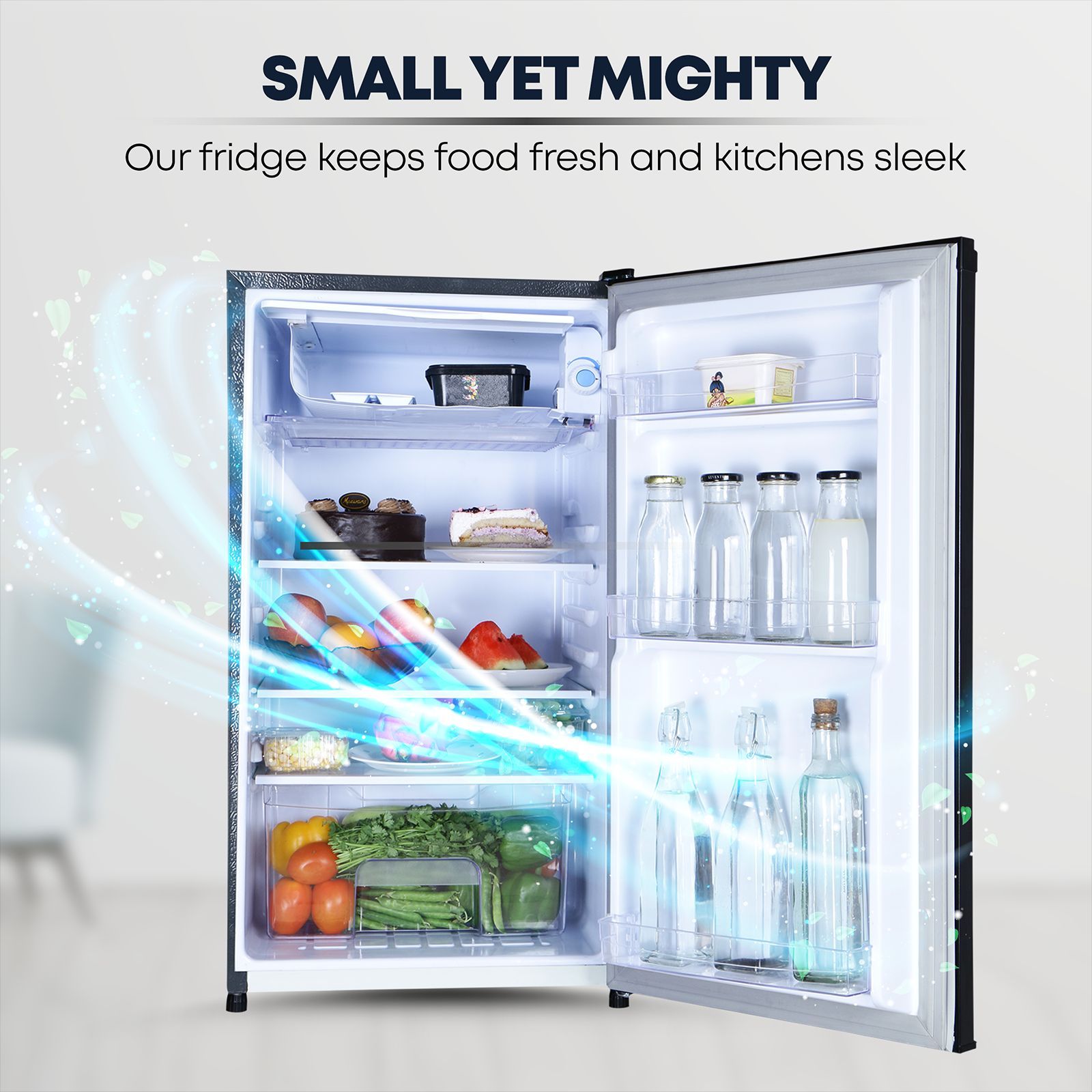 Croma 90 Litres 1 Star Direct Cool Single Door Refrigerator with Anti Fungal Door Gasket (CRLR090DCB250507, Hairline Grey) Croma 90 Litres 1 Star Direct Cool Single Door Refrigerator with Anti Fungal Door Gasket (CRLR090DCB250507, Hairline Grey)_15