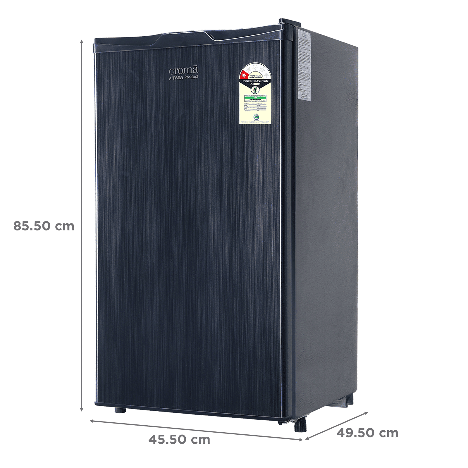 Croma 90 Litres 1 Star Direct Cool Single Door Refrigerator with Anti Fungal Door Gasket (CRLR090DCB250507, Hairline Grey) Croma 90 Litres 1 Star Direct Cool Single Door Refrigerator with Anti Fungal Door Gasket (CRLR090DCB250507, Hairline Grey)_3