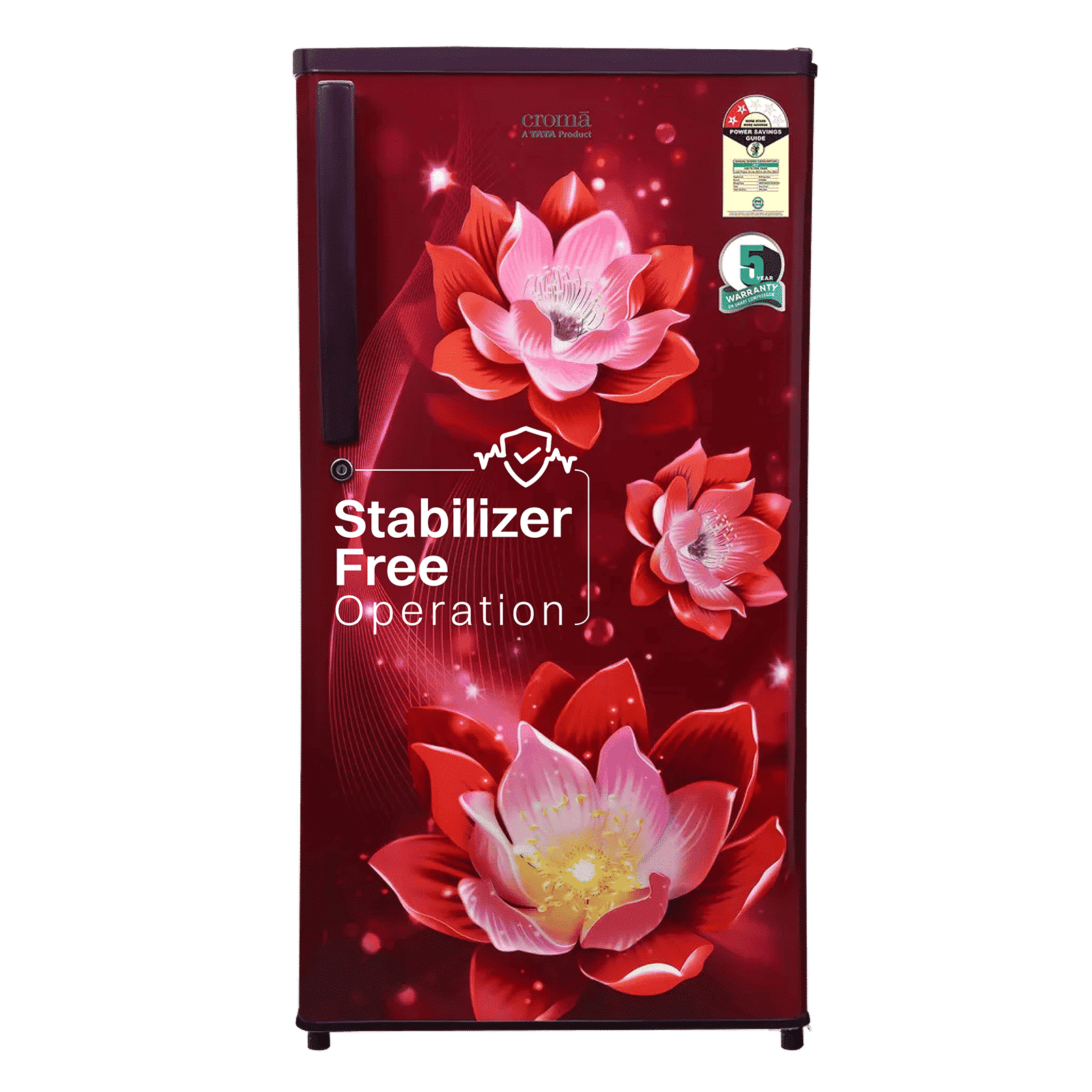 Croma 183 Litres 2 Star Direct Cool Single Door Refrigerator with Anti-Fungal Door Gasket ( Rosalind Wine) Croma 183 Litres 2 Star Direct Cool Single Door Refrigerator with Anti-Fungal Door Gasket ( Rosalind Wine)_1