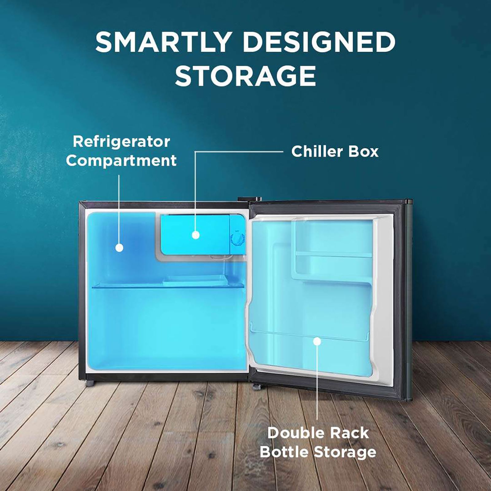 Midea 45 Litres 3 Star Direct Cool Single Door Mini Refrigerator with Reversible Door (MDRD86FGE03, Bright Crystal Gray)_11