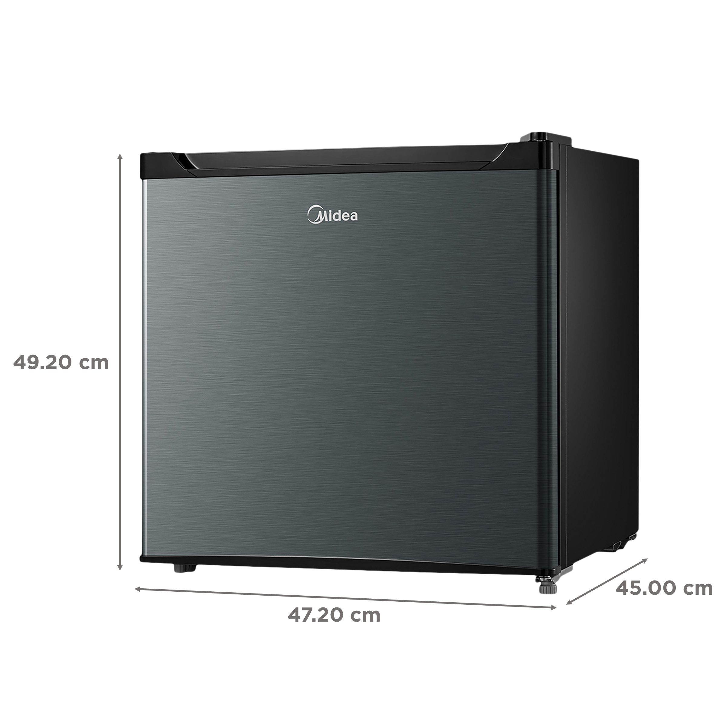 Midea 45 Litres 3 Star Direct Cool Single Door Mini Refrigerator with Reversible Door (MDRD86FGE03, Bright Crystal Gray)_3