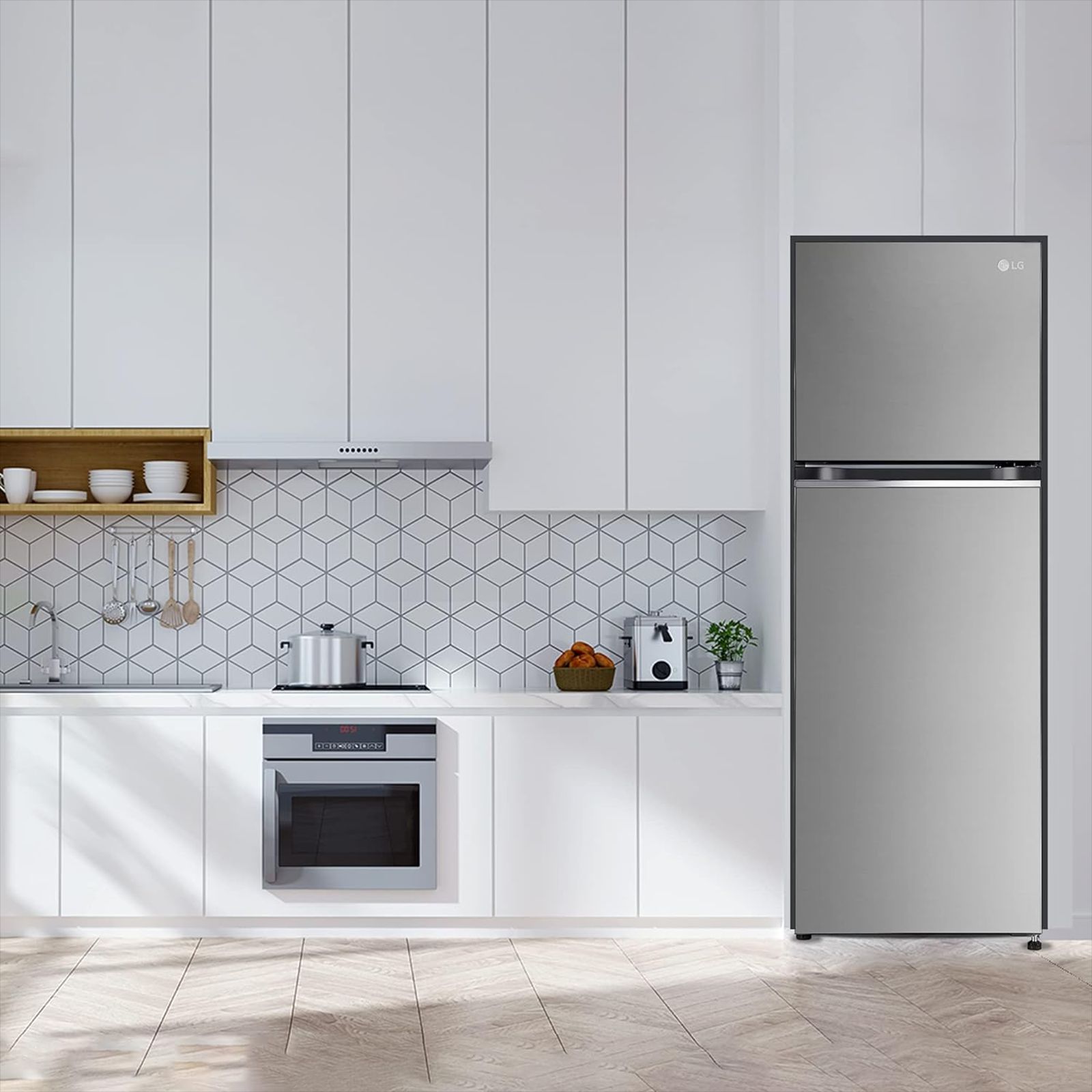 LG 246 Litres 3 Star Frost Free Double Door Convertible Refrigerator with Smart Diagnosis (GL-S262SPZX.DPZZEB, Shiny Steel)_9