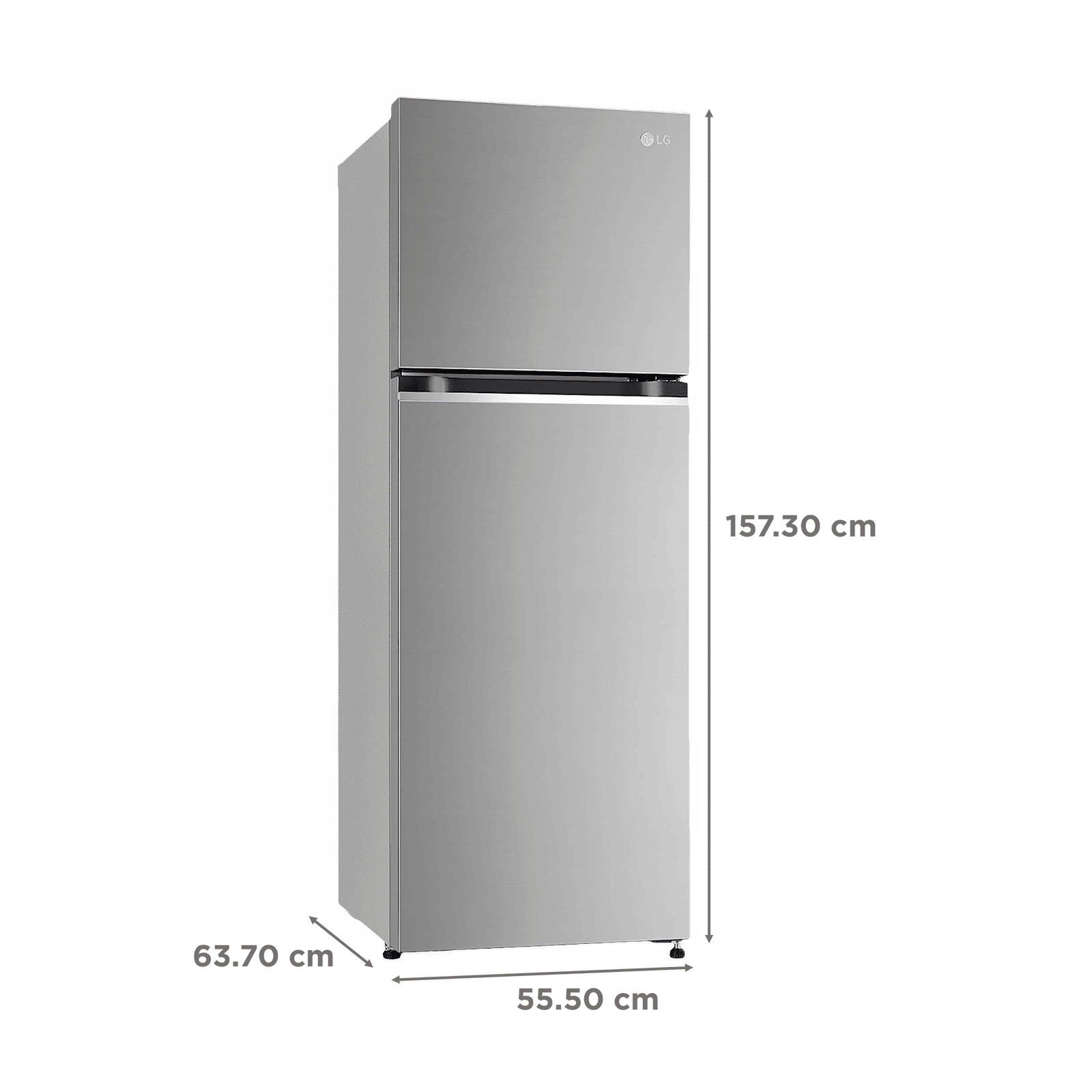 LG 246 Litres 3 Star Frost Free Double Door Convertible Refrigerator with Smart Diagnosis (GL-S262SPZX.DPZZEB, Shiny Steel)_3