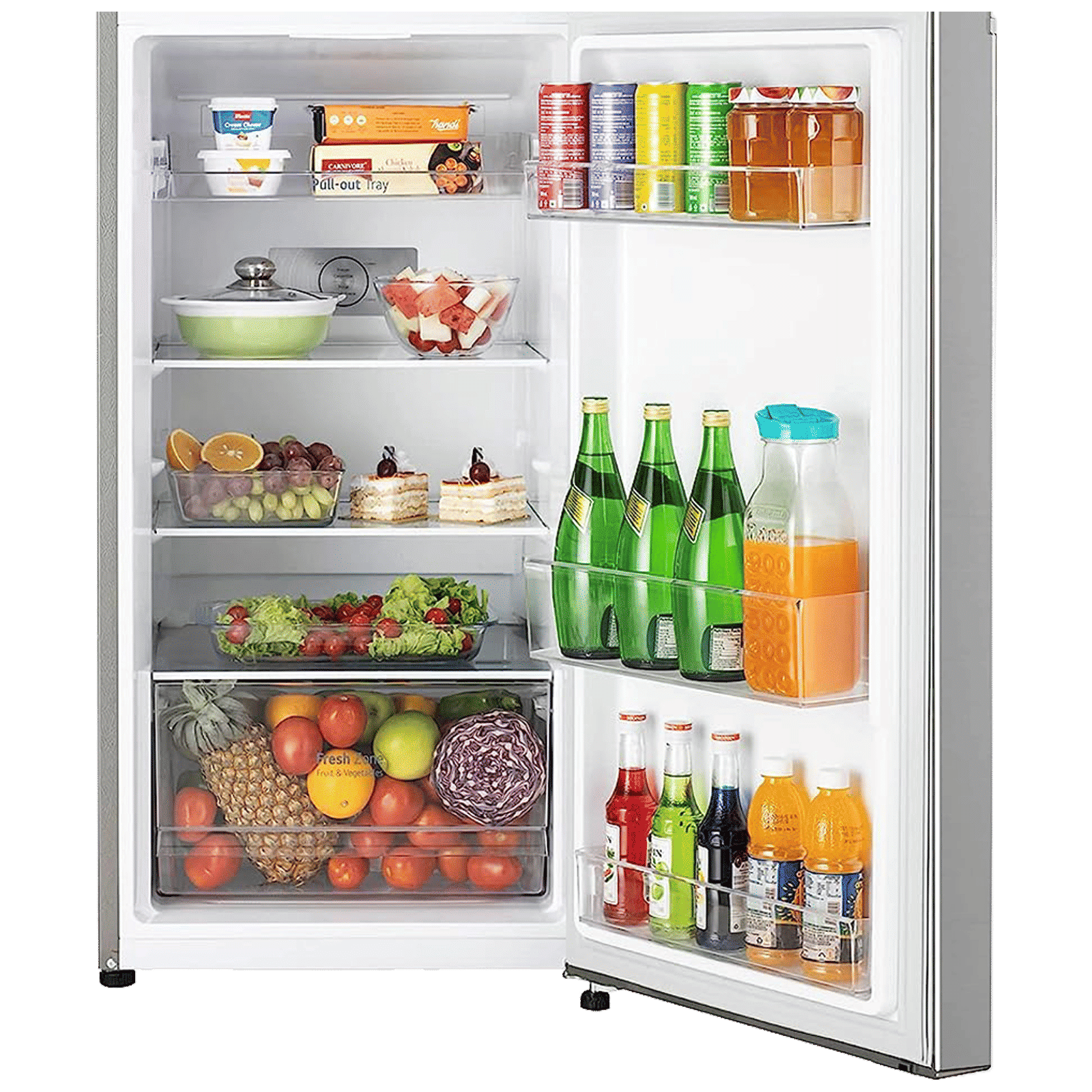LG 246 Litres 3 Star Frost Free Double Door Convertible Refrigerator with Smart Diagnosis (GL-S262SPZX.DPZZEB, Shiny Steel)_7