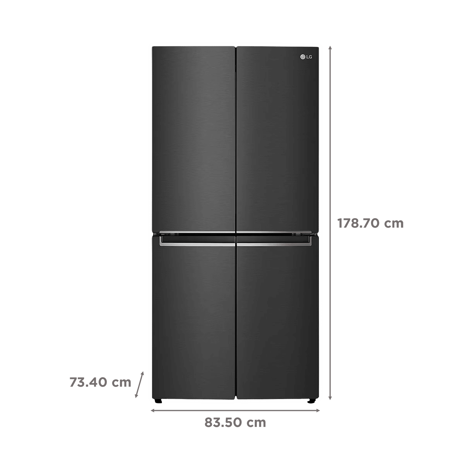 LG 594 Litres Frost Free French Door Smart Wi-Fi Enabled Refrigerator with Linear Cooling Technology (GC-B22FTQVB.AMCQEB, Matte Black)_3