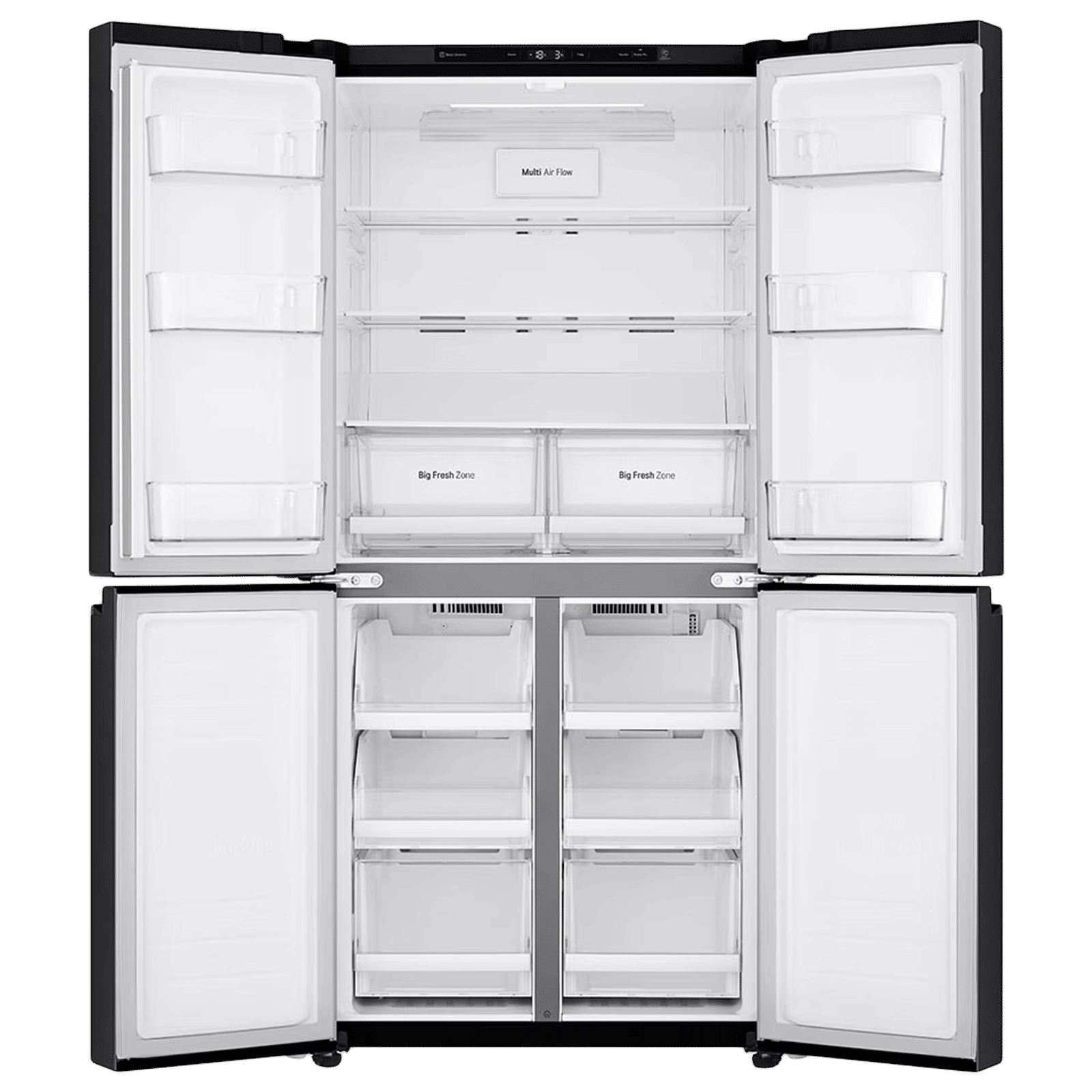LG 594 Litres Frost Free French Door Smart Wi-Fi Enabled Refrigerator with Linear Cooling Technology (GC-B22FTQVB.AMCQEB, Matte Black)_4