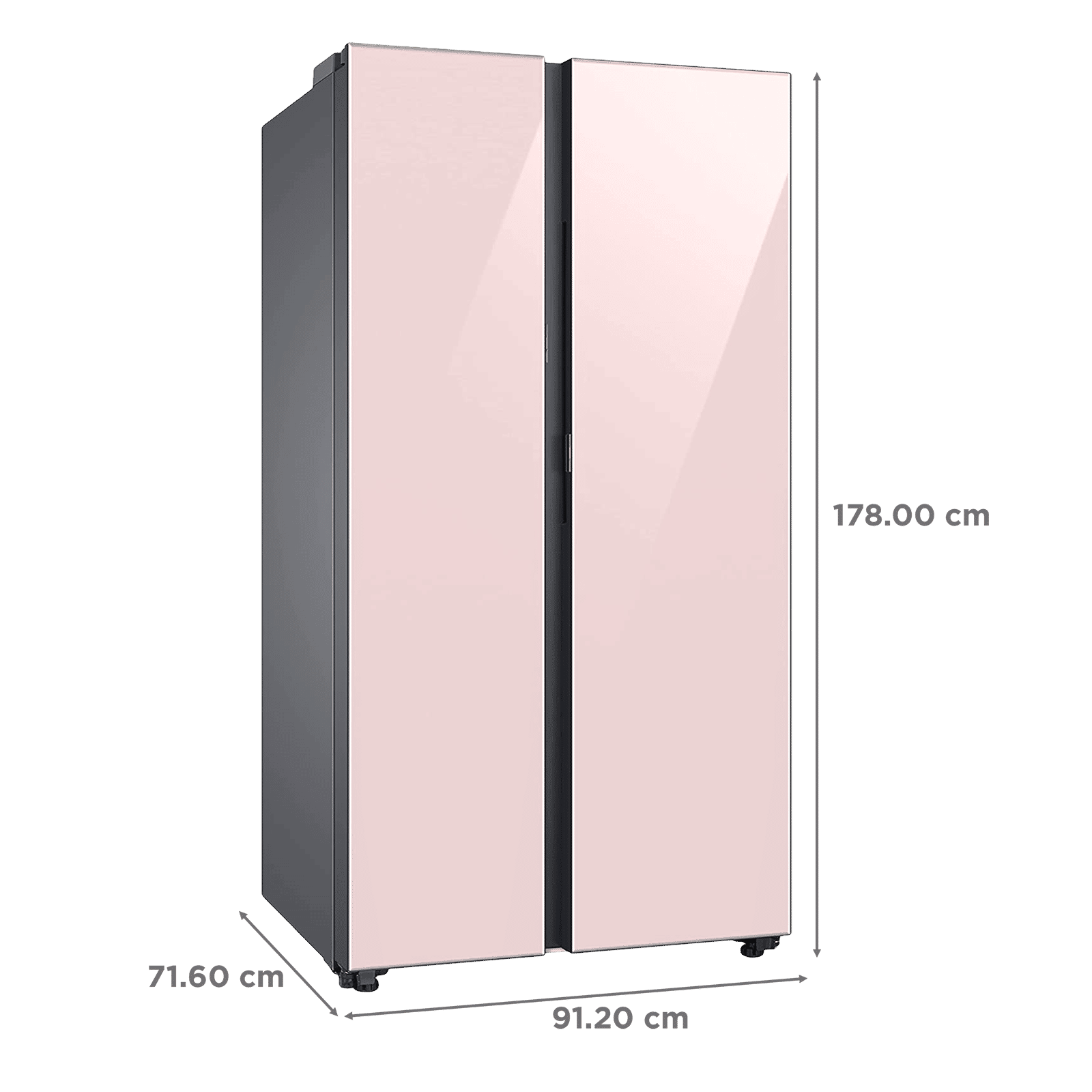 SAMSUNG 653 Litres 3 Star Frost Free Side by Side Door Smart Wi-Fi Enabled Refrigerator with Twin Cooling Plus (RS76CB81A3P0HL, Clean Pink) SAMSUNG 653 Litres 3 Star Frost Free Side by Side Door Smart Wi-Fi Enabled Refrigerator with Twin Cooling Plus (RS76CB81A3P0HL, Clean Pink)_3