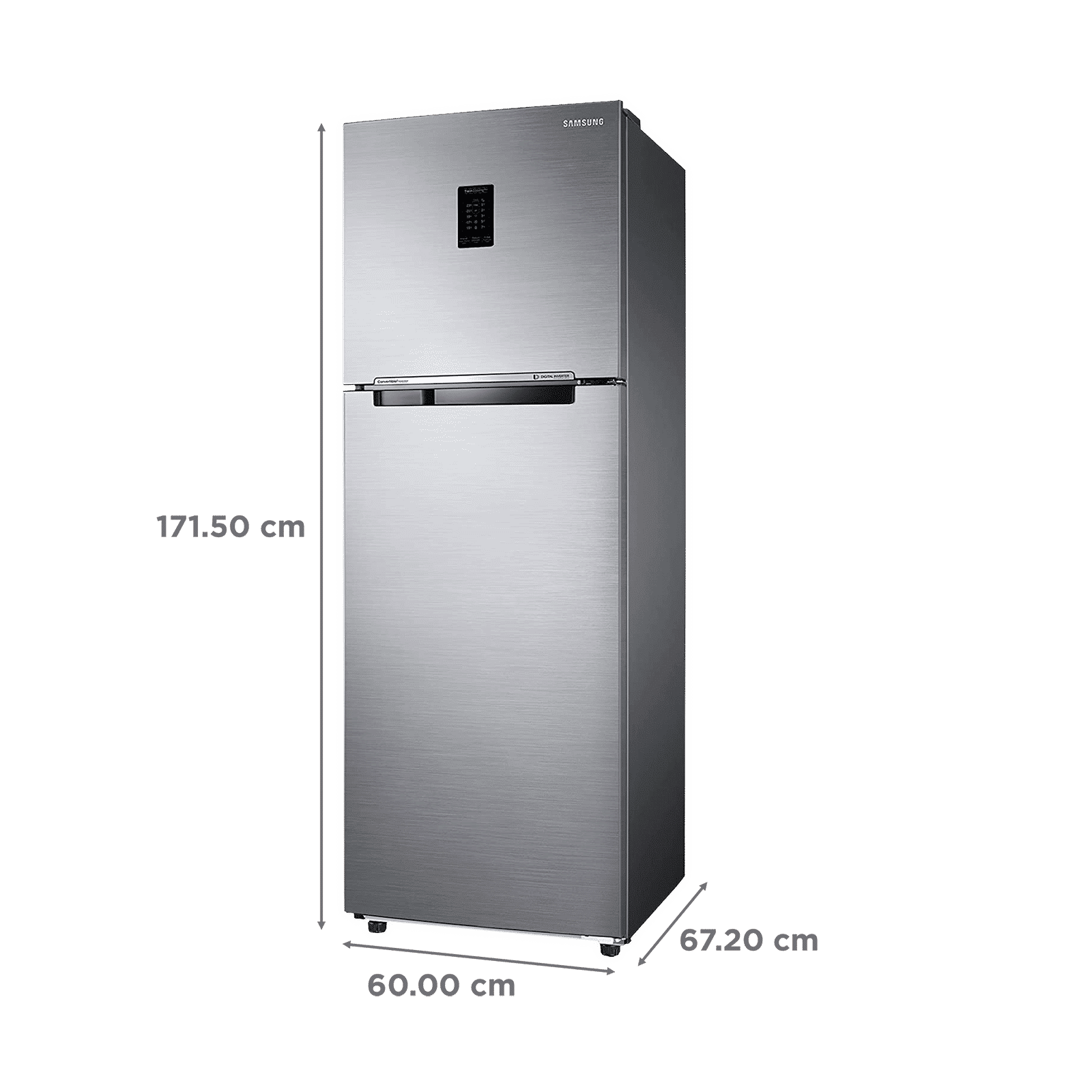 SAMSUNG 322 Litres 2 Star Frost Free Double Door Convertible Refrigerator with Twin Cooling Plus Technology (RT37C4522S8/HL, Elegant Inox)_3