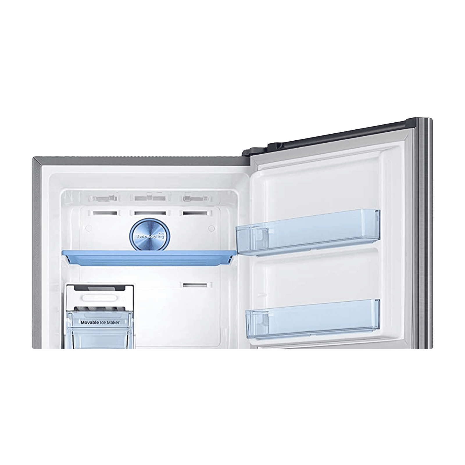 SAMSUNG 322 Litres 2 Star Frost Free Double Door Convertible Refrigerator with Twin Cooling Plus Technology (RT37C4522S8/HL, Elegant Inox)_8
