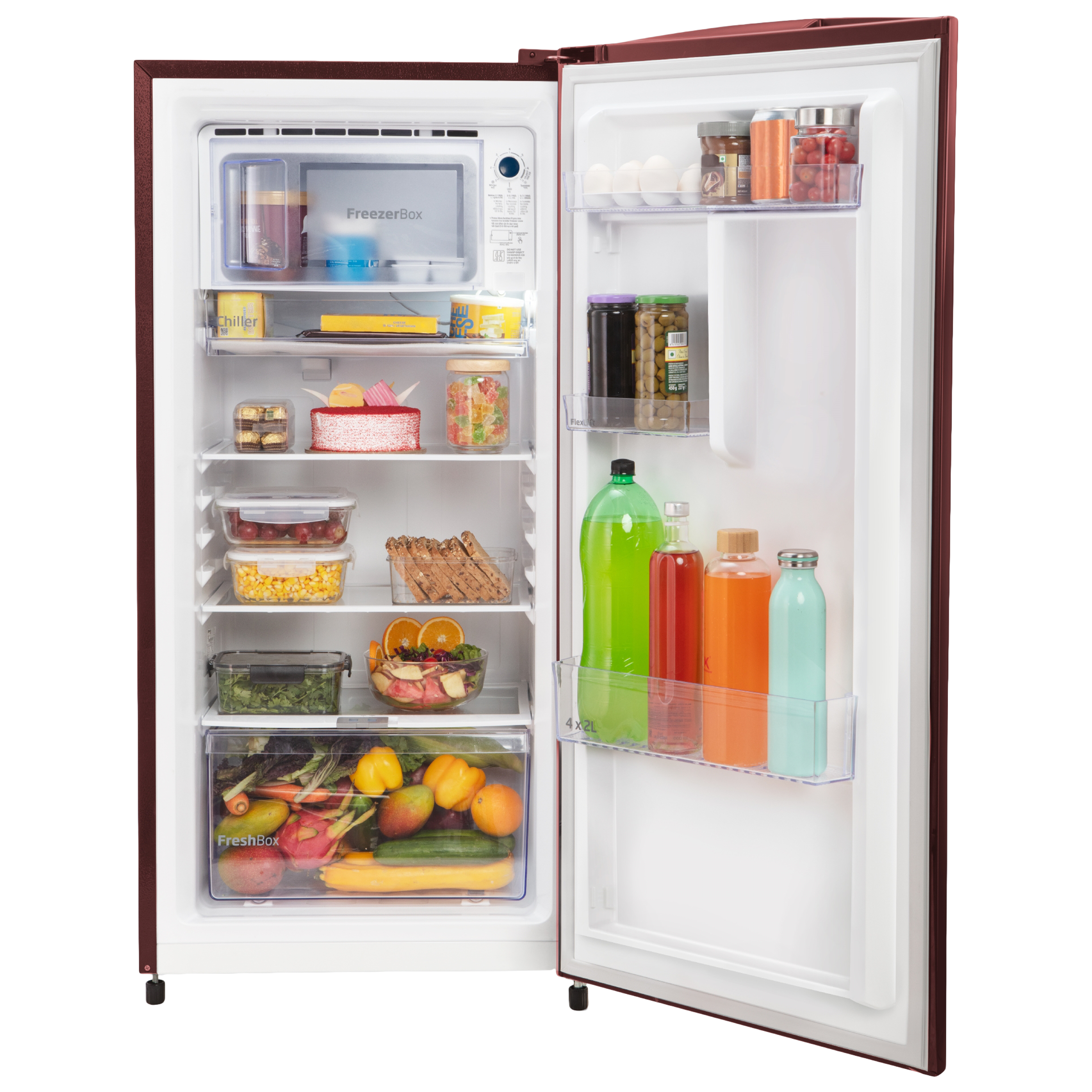 VOLTAS beko 173 Litres 2 Star Direct Cool Single Door Refrigerator with Reciprocating Compressor (RDC205D / S0XWR0M0, Wine) VOLTAS beko 173 Litres 2 Star Direct Cool Single Door Refrigerator with Reciprocating Compressor (RDC205D / S0XWR0M0, Wine)_5