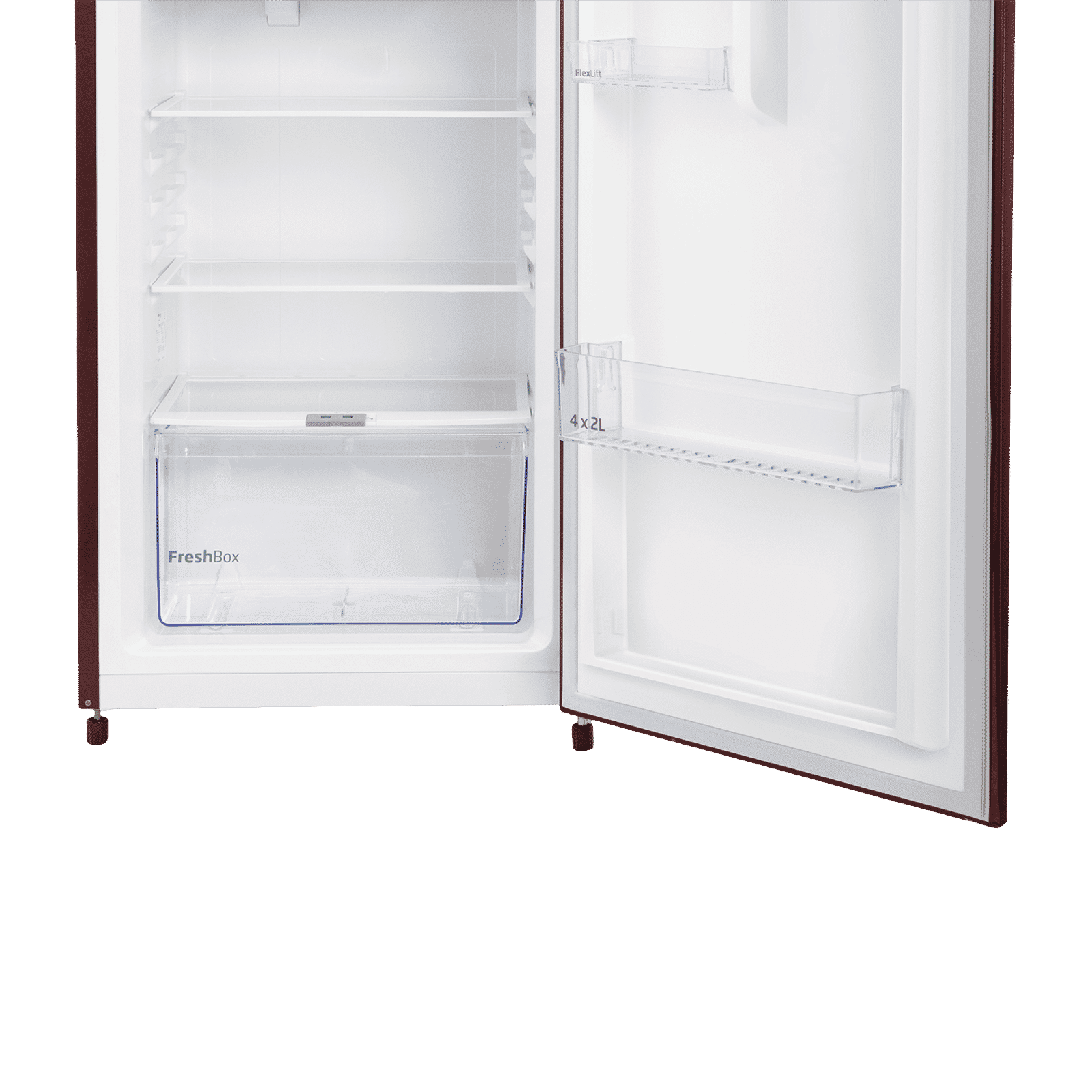 VOLTAS beko 173 Litres 2 Star Direct Cool Single Door Refrigerator with Stabilizer Free Operation (RDC205D / S0PWR0M0, Peony Wine)_7