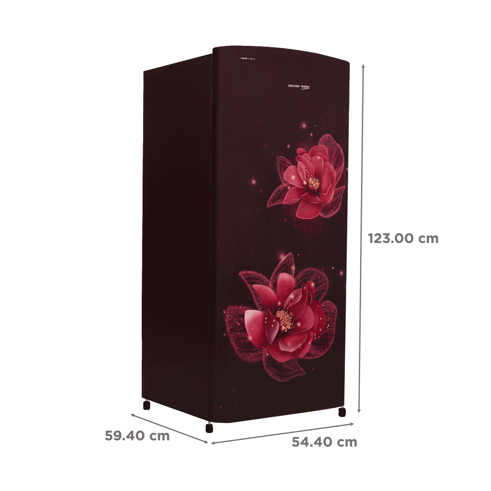 VOLTAS beko 183 Litres 2 Star Direct Cool Single Door Refrigerator with Reciprocating Compressor (RDC215D / S0RFR0M0, Fressia Ruby)_3