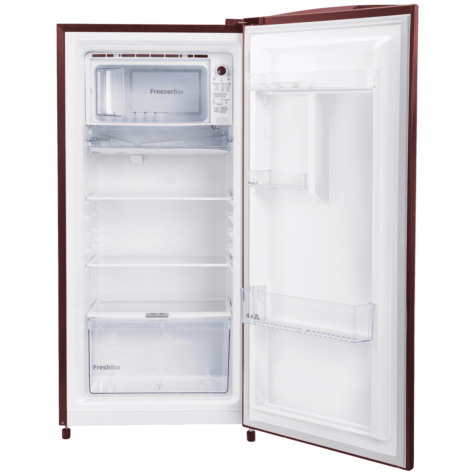 VOLTAS beko 183 Litres 2 Star Direct Cool Single Door Refrigerator with Reciprocating Compressor (RDC215D / S0RFR0M0, Fressia Ruby)_6