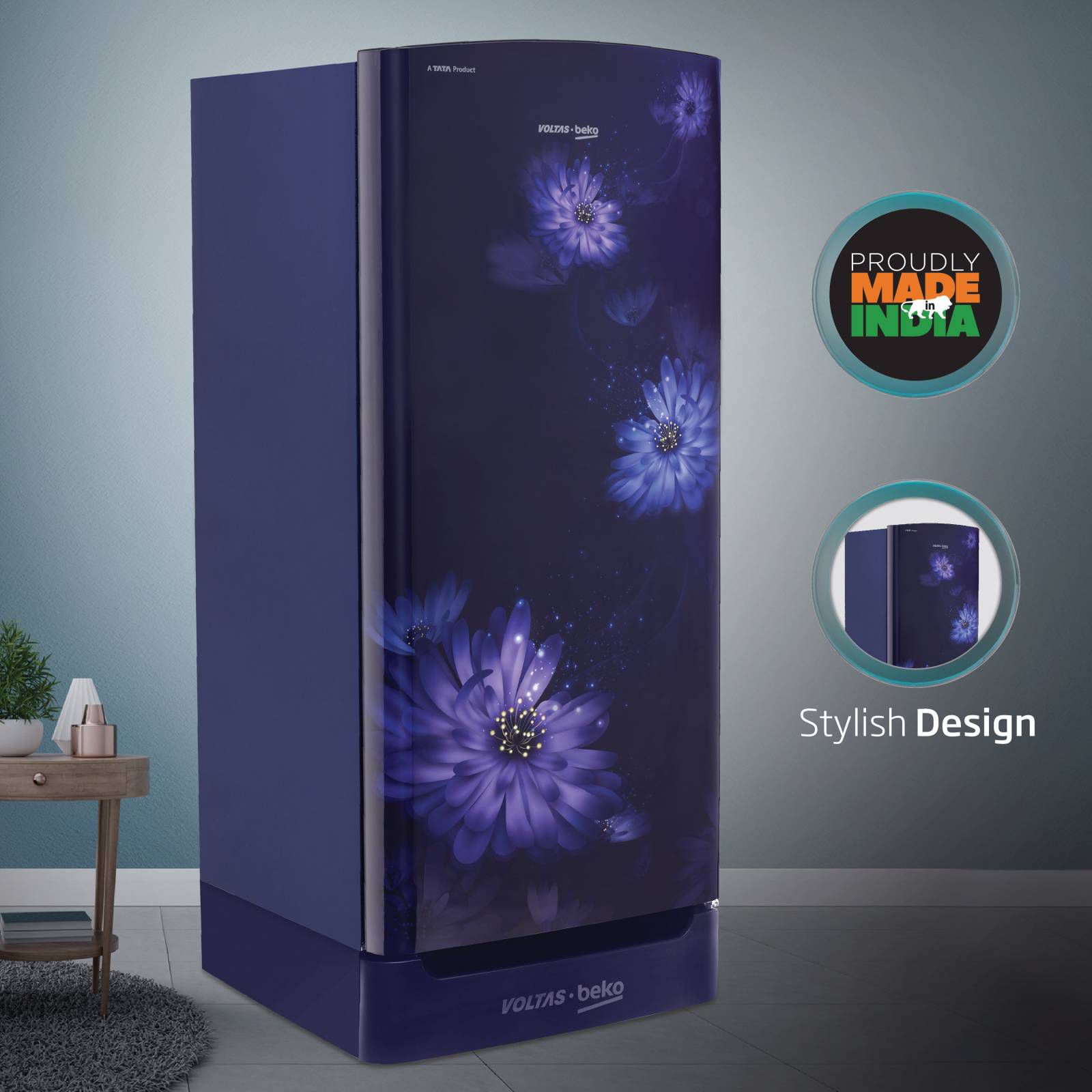 VOLTAS beko 183 Litres 4 Star Direct Cool Single Door Refrigerator with Stabilizer Free Operation (RDC215B / W0DBR0M0, Dahlia Blue) VOLTAS beko 183 Litres 4 Star Direct Cool Single Door Refrigerator with Stabilizer Free Operation (RDC215B / W0DBR0M0, Dahlia Blue)_10
