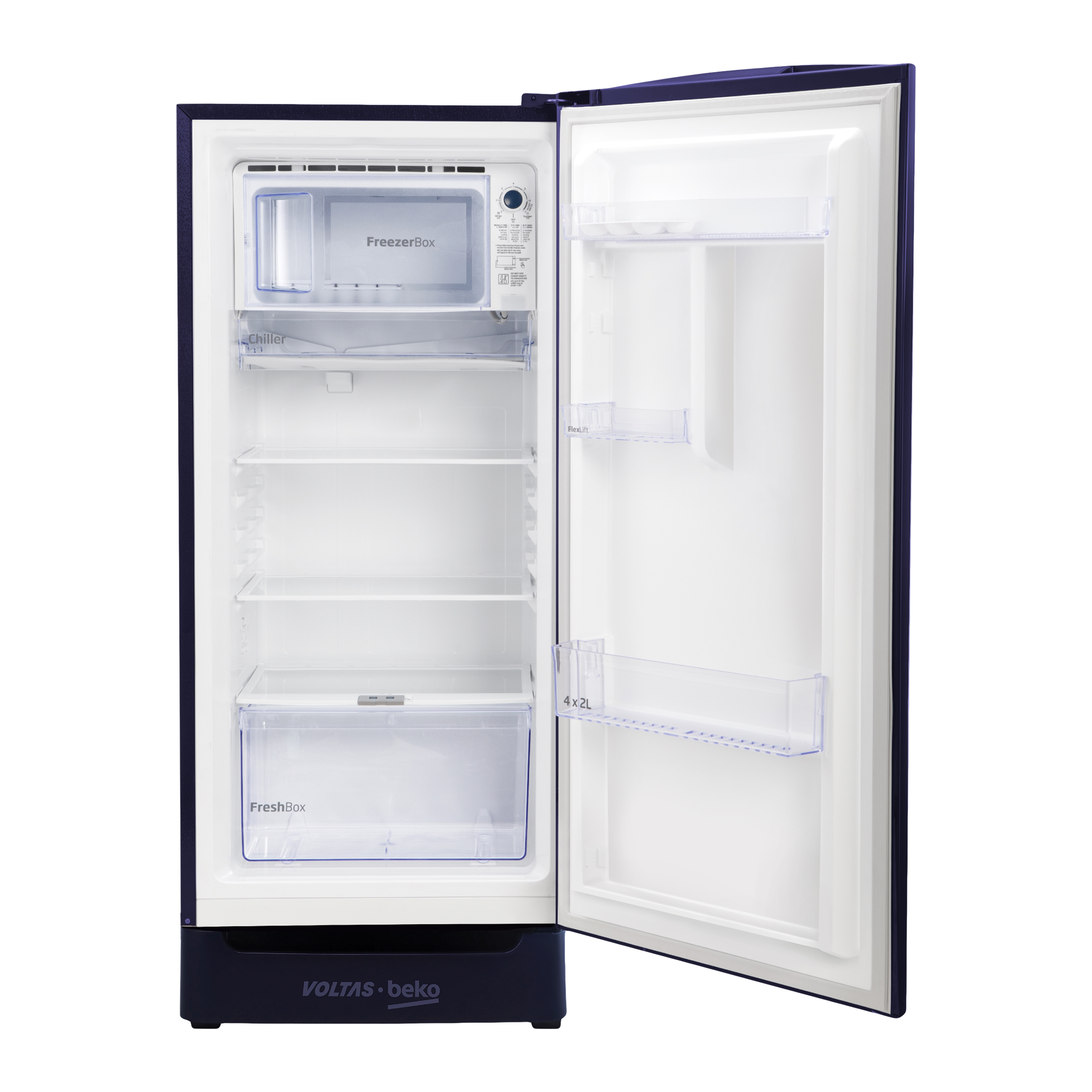 VOLTAS beko 183 Litres 4 Star Direct Cool Single Door Refrigerator with Stabilizer Free Operation (RDC215B / W0DBR0M0, Dahlia Blue) VOLTAS beko 183 Litres 4 Star Direct Cool Single Door Refrigerator with Stabilizer Free Operation (RDC215B / W0DBR0M0, Dahlia Blue)_6