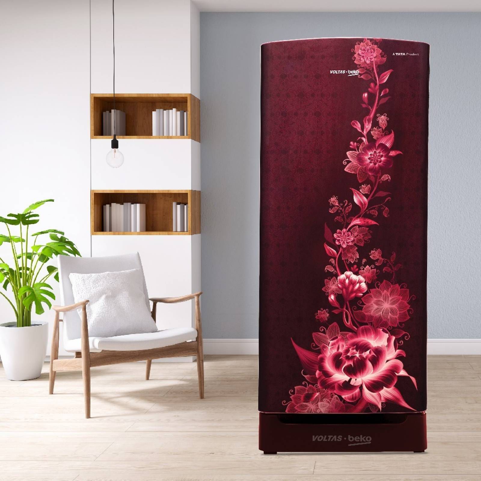 VOLTAS beko 183 Litres 5 Star Direct Cool Single Door Refrigerator with Reciprocating Compressor (RDC215A / W0VWR0M0, Vivi Wine)_8