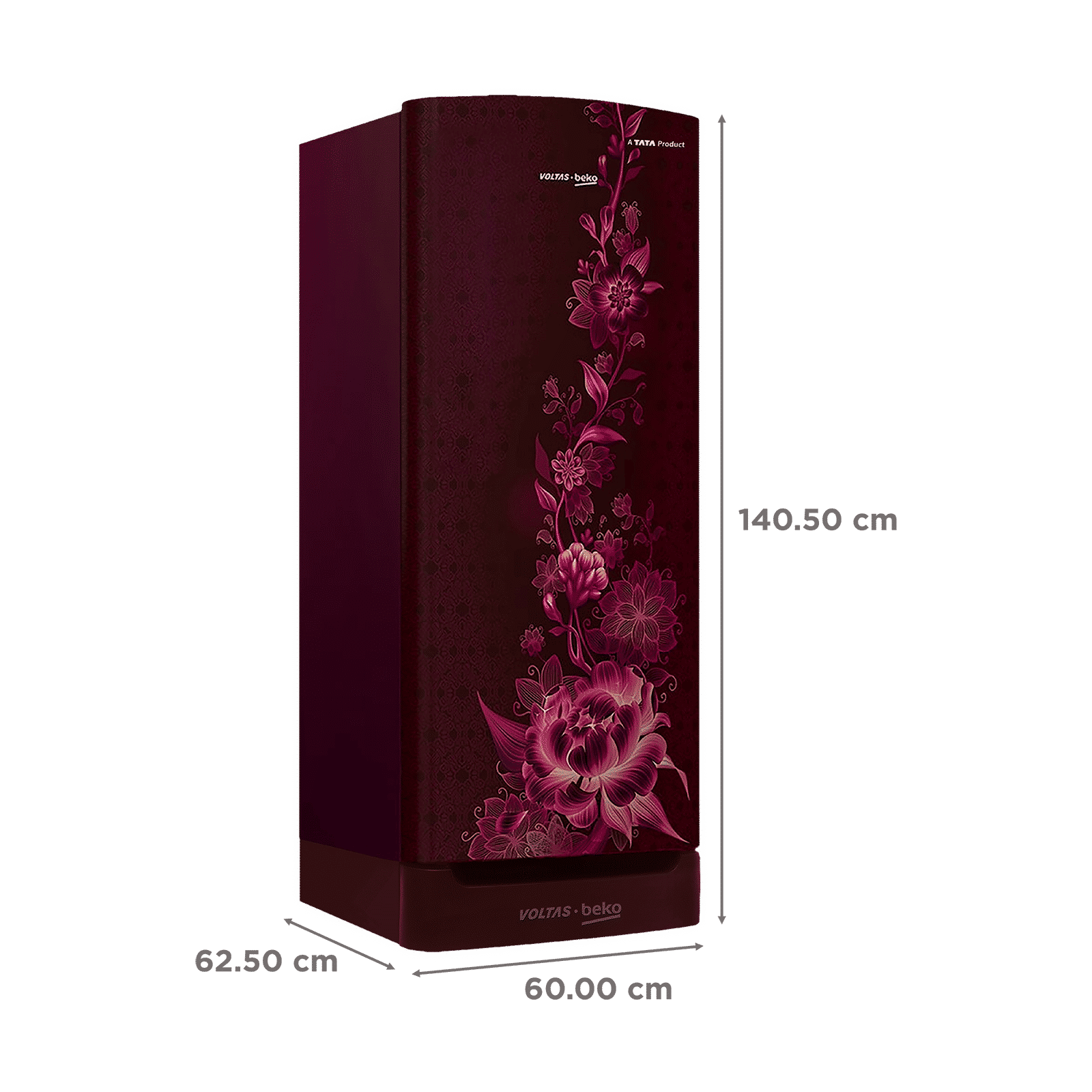 VOLTAS beko 183 Litres 5 Star Direct Cool Single Door Refrigerator with Reciprocating Compressor (RDC215A / W0VWR0M0, Vivi Wine)_3