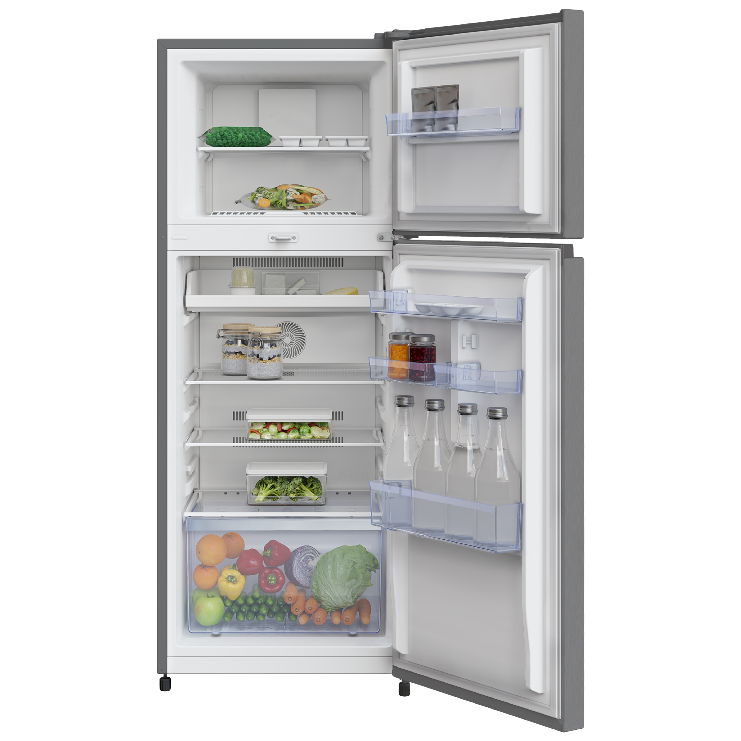 VOLTAS beko 248 Litres 3 Star Frost Free Double Door Refrigerator with Neo Frost Dual Cooling (RFF285C / WPXIR0I0, Brushed Silver)_5