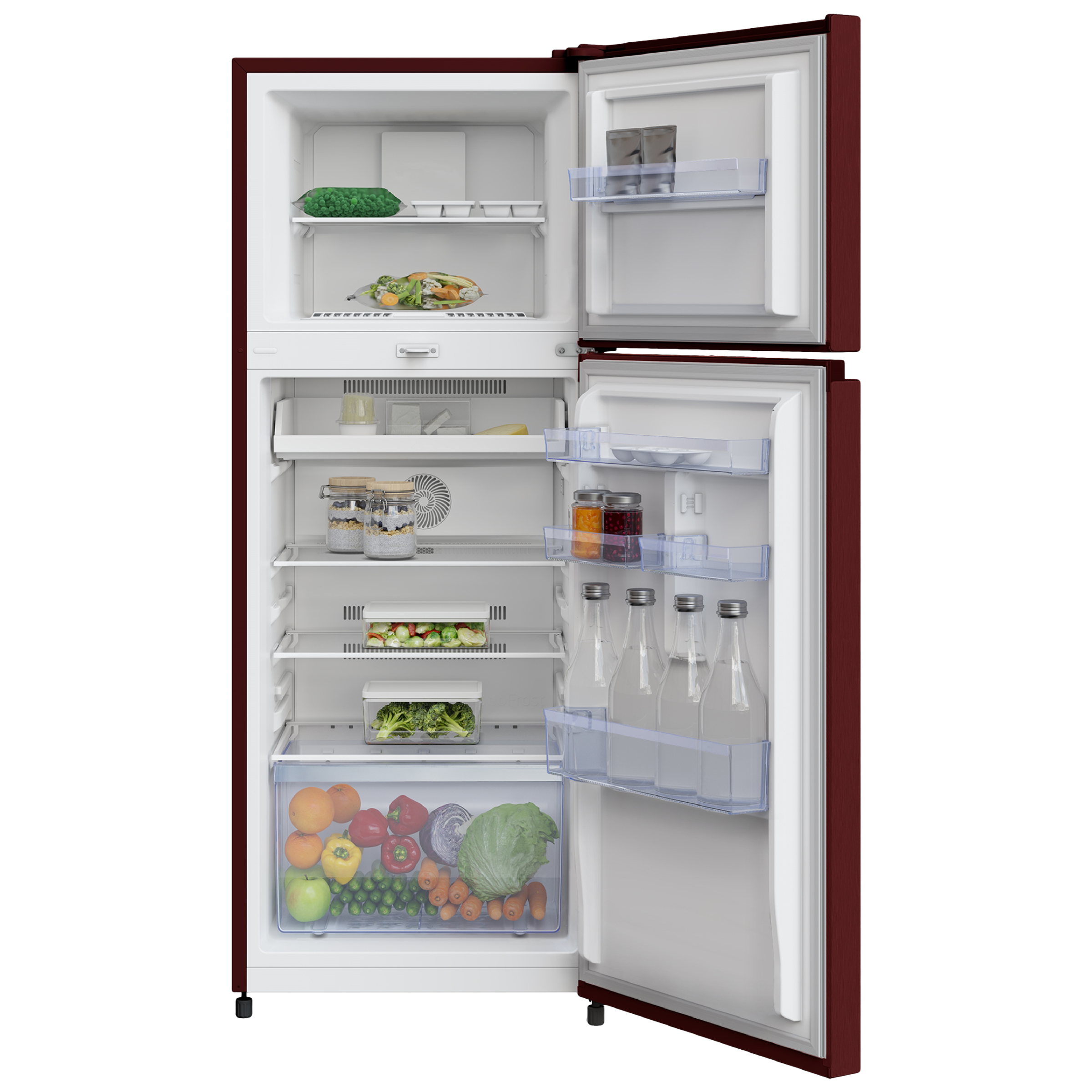 VOLTAS beko 248 Litres 2 Star Frost Free Double Door Refrigerator with Reciprocating Compressor (RFF285D/W0CWR0I000, Celin Wine)_5