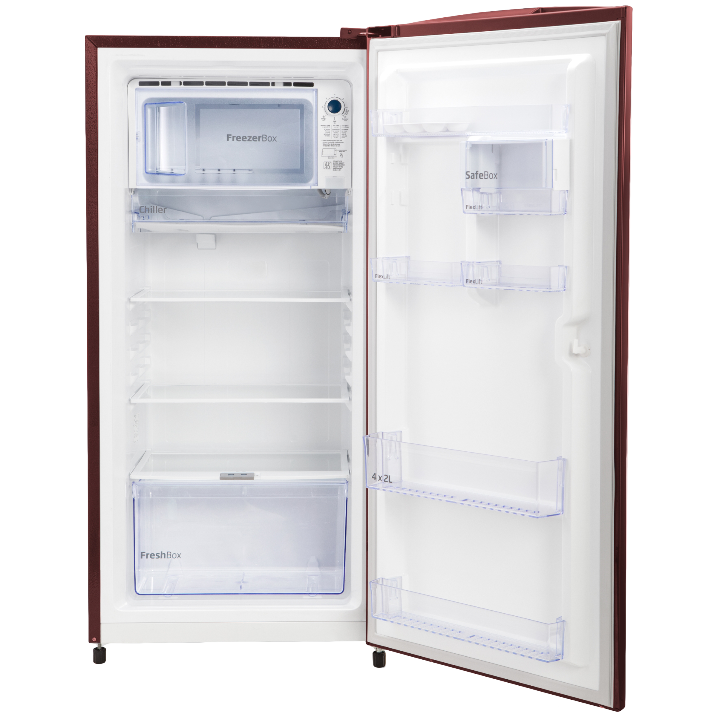 VOLTAS beko 173 Litres 3 Star Direct Cool Single Door Refrigerator with Stabilizer Free Operation (RDC245C / W0DWE0M0, Dahlia Wine)_6