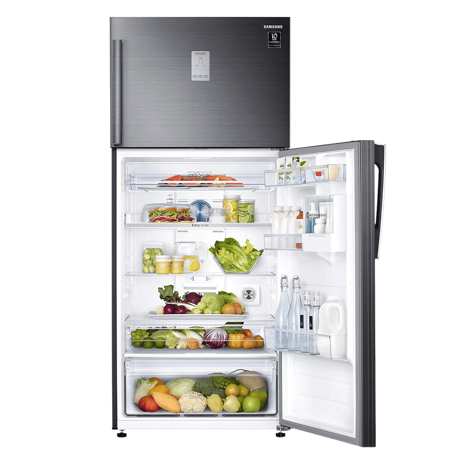 SAMSUNG 551 Litres 2 Star Frost Free Double Door Convertible Refrigerator with Twin Cooling Plus (RT56T6378BS/TL, Black Inox)_7