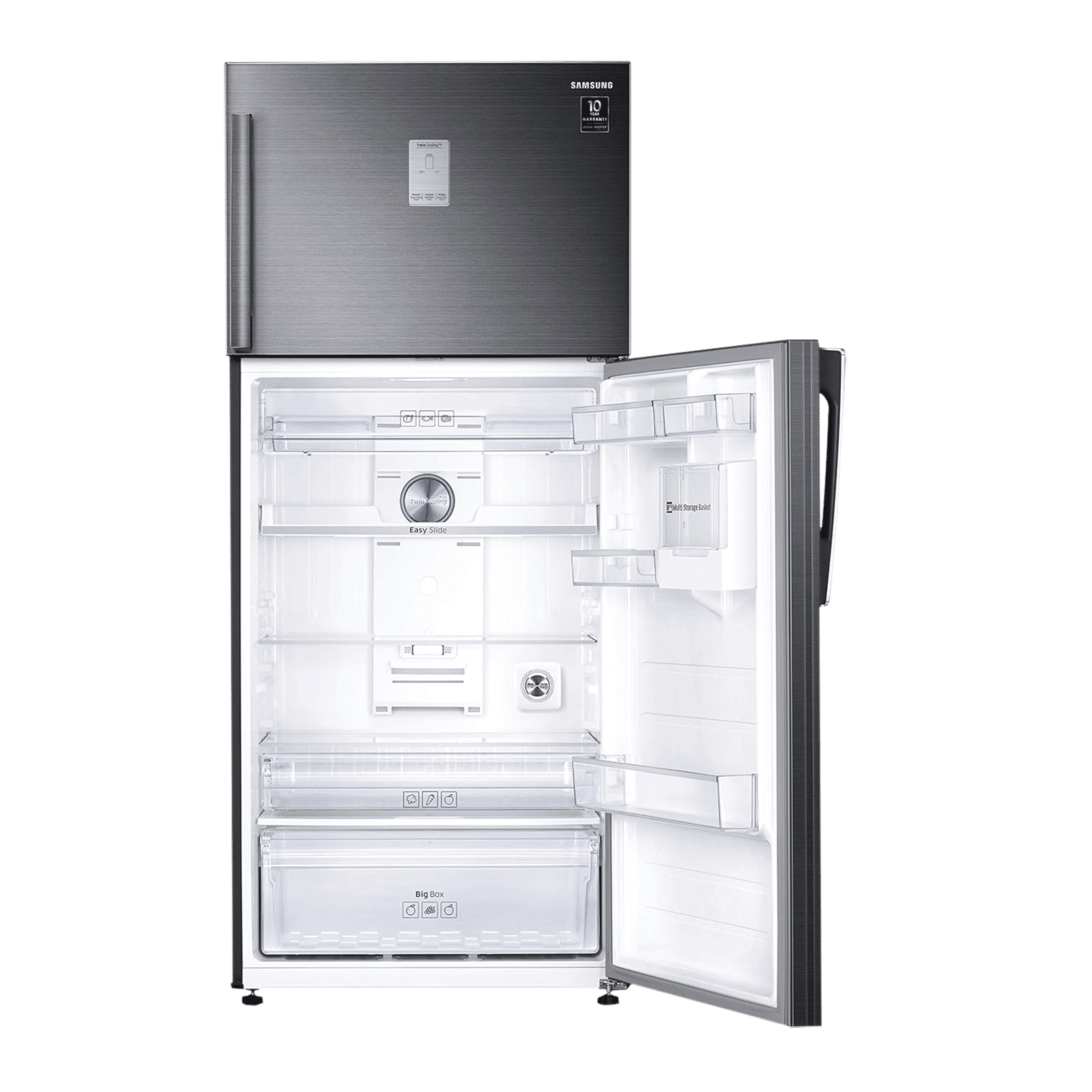 SAMSUNG 551 Litres 2 Star Frost Free Double Door Convertible Refrigerator with Twin Cooling Plus (RT56T6378BS/TL, Black Inox)_11