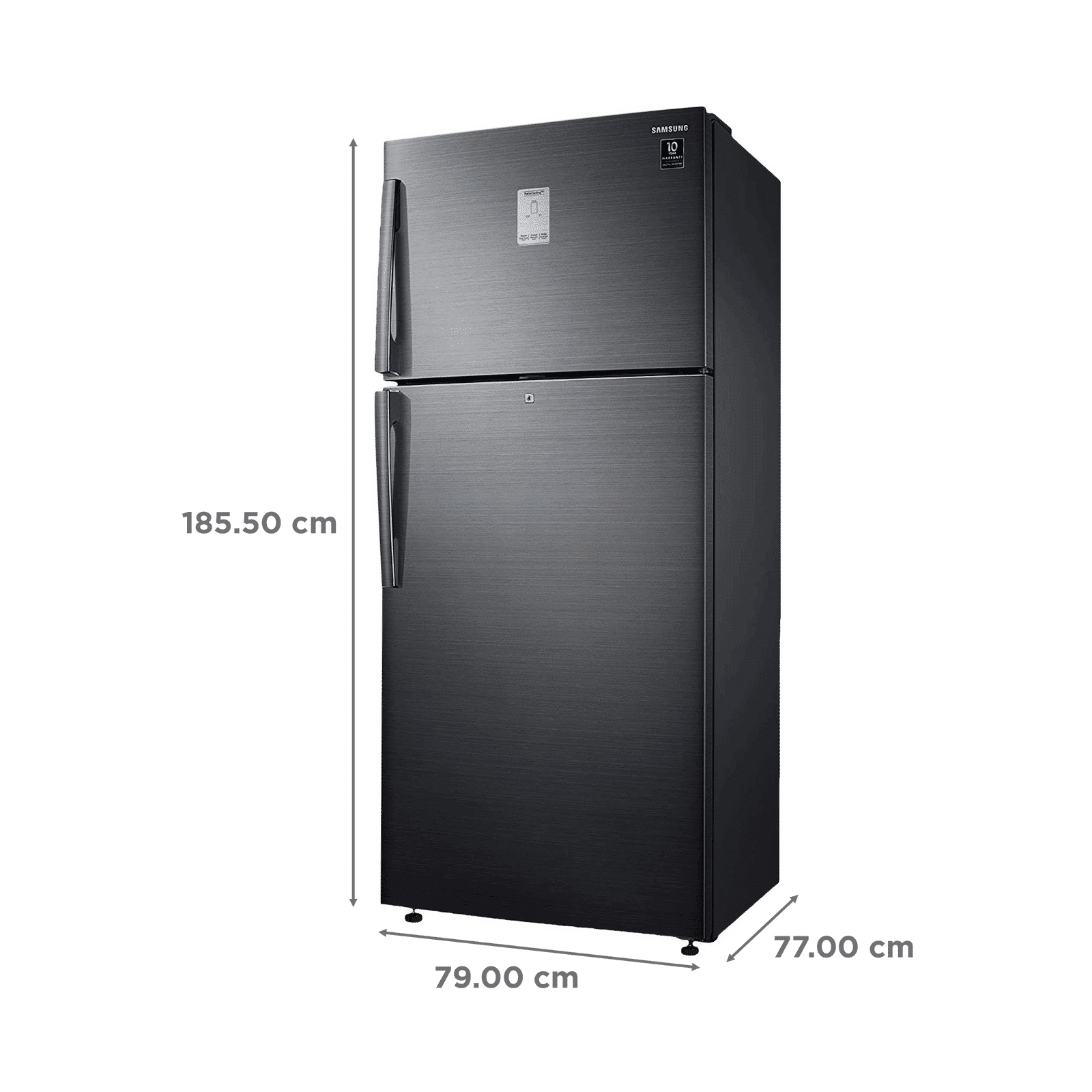 SAMSUNG 551 Litres 2 Star Frost Free Double Door Convertible Refrigerator with Twin Cooling Plus (RT56T6378BS/TL, Black Inox)_3