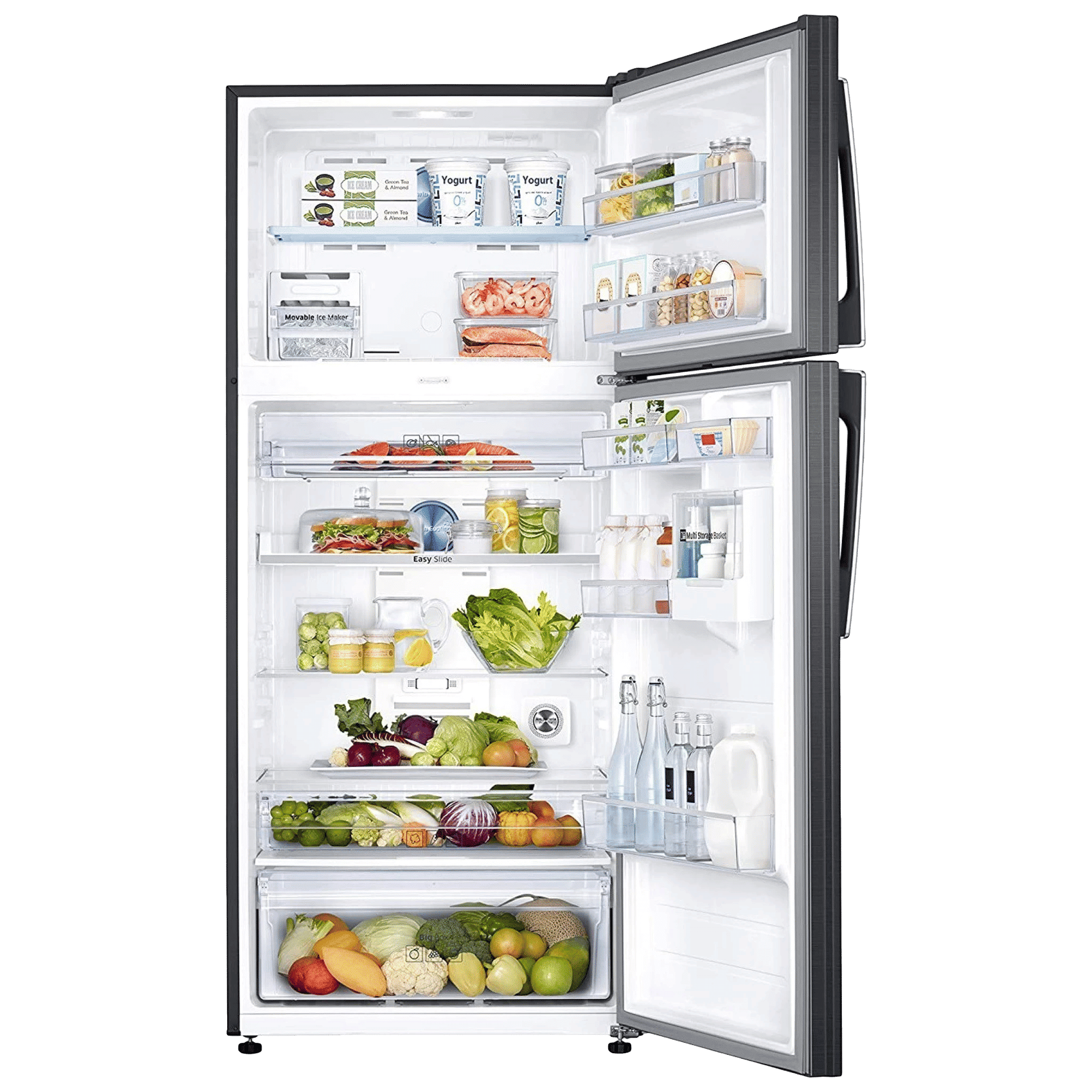 SAMSUNG 551 Litres 2 Star Frost Free Double Door Convertible Refrigerator with Twin Cooling Plus (RT56T6378BS/TL, Black Inox)_5