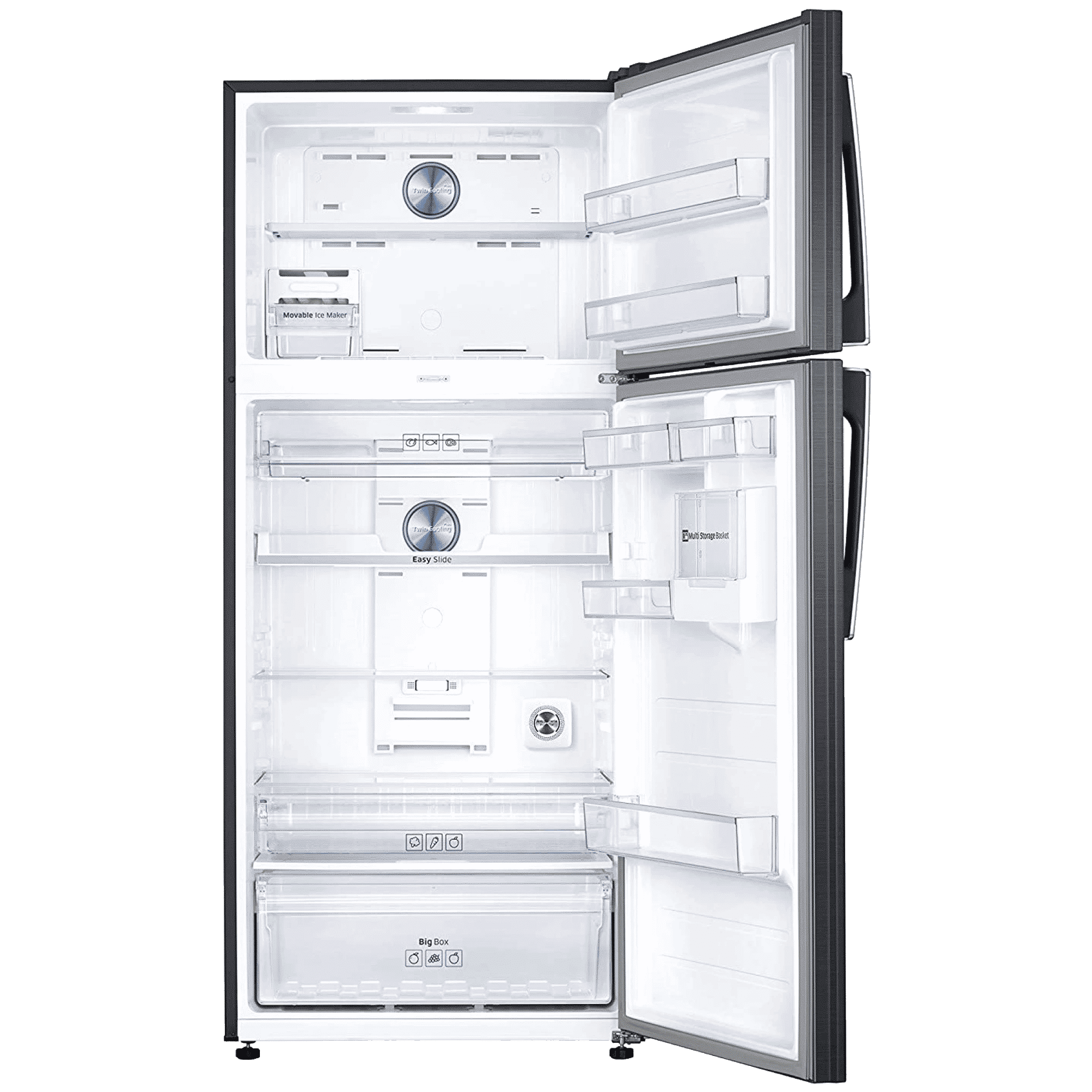 SAMSUNG 551 Litres 2 Star Frost Free Double Door Convertible Refrigerator with Twin Cooling Plus (RT56T6378BS/TL, Black Inox)_6