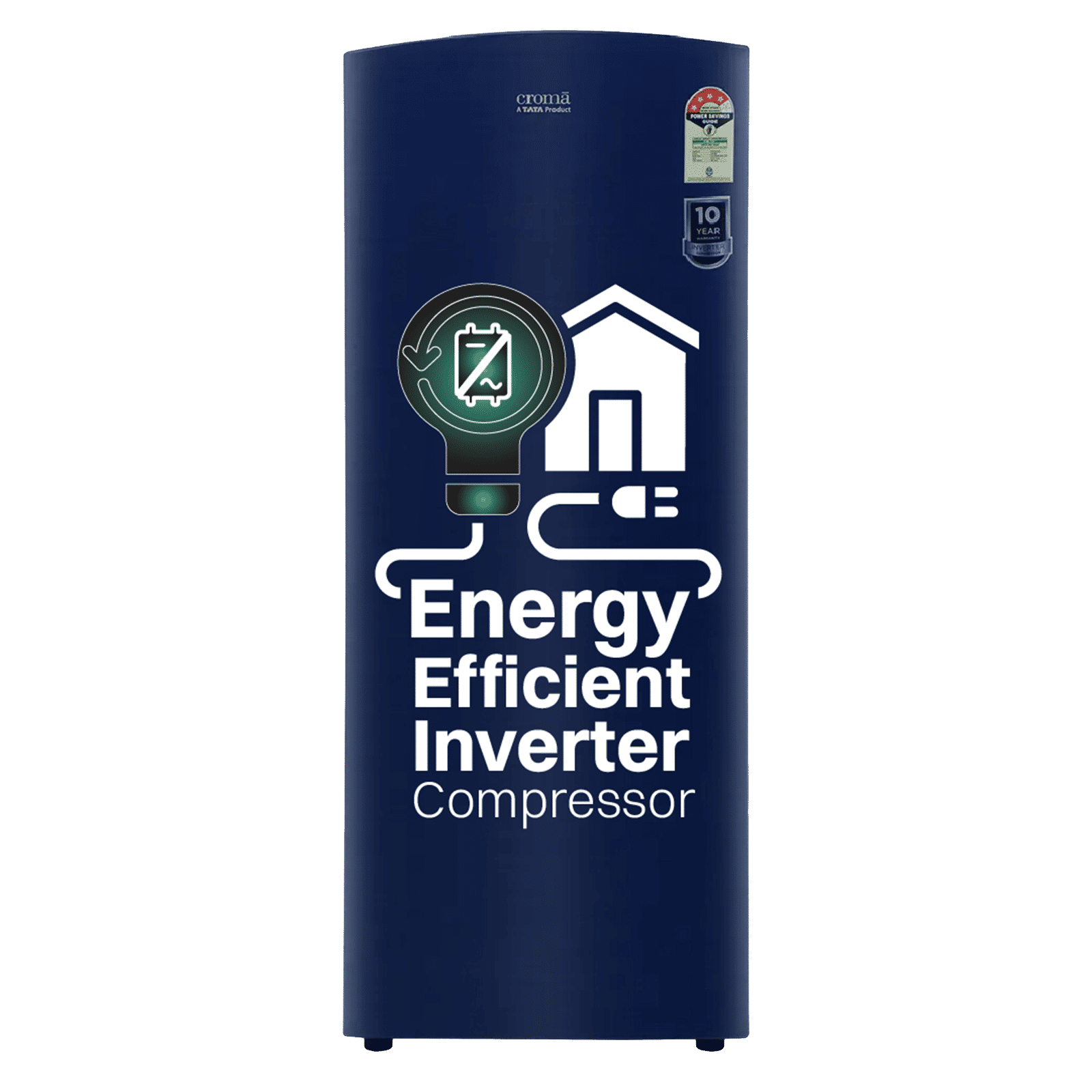 Croma 206 Litres 4 Star Direct Cool Single Door Refrigerator with Inverter Compressor ( Blue)_1