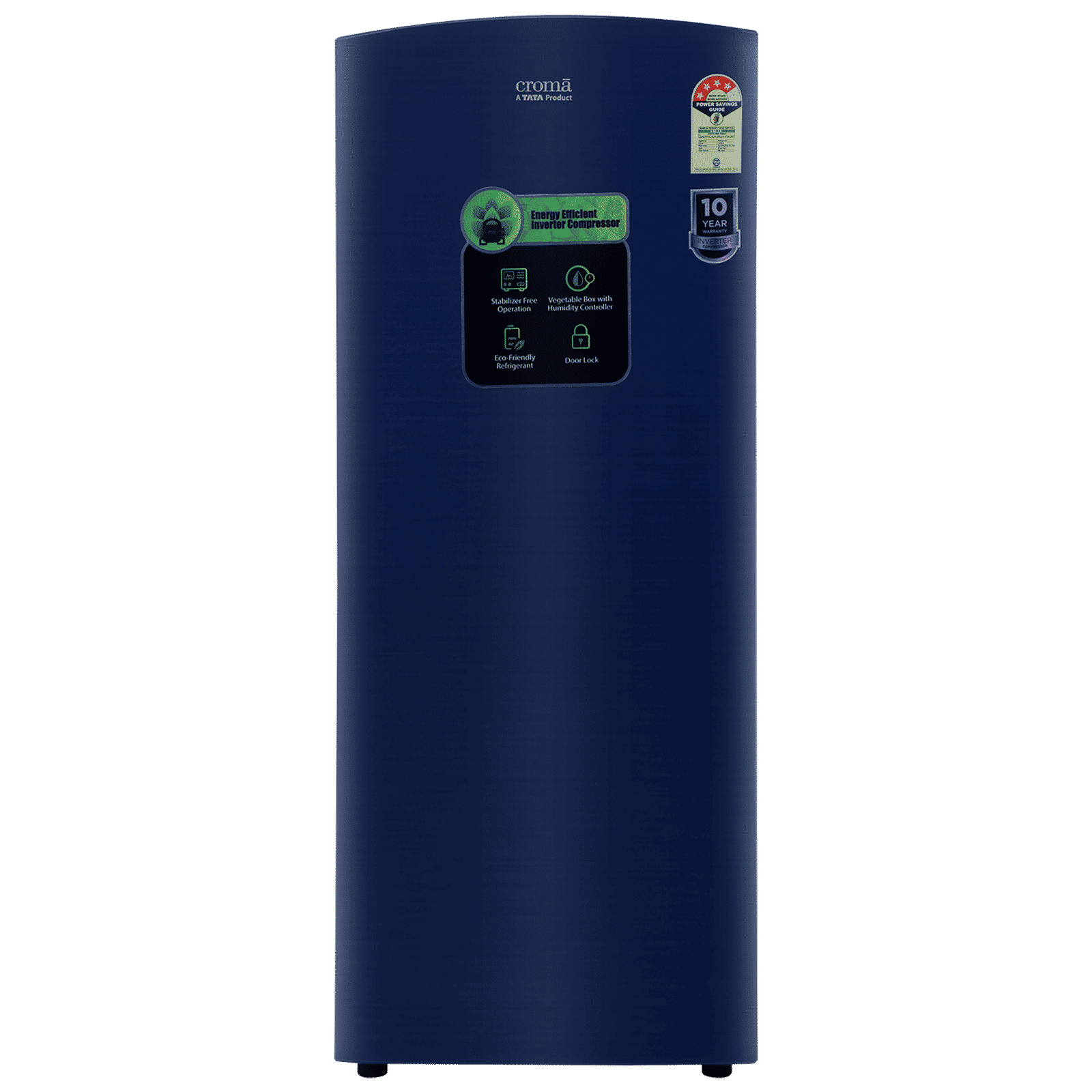 Croma 206 Litres 4 Star Direct Cool Single Door Refrigerator with Inverter Compressor ( Blue) Croma 206 Litres 4 Star Direct Cool Single Door Refrigerator with Inverter Compressor ( Blue)_1
