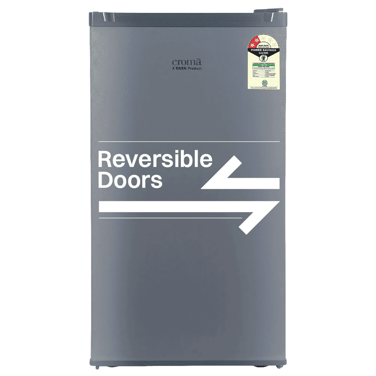 Croma 84 Litres 2 Star Direct Cool Single Door Refrigerator with Reversible Door ( Grey)_1