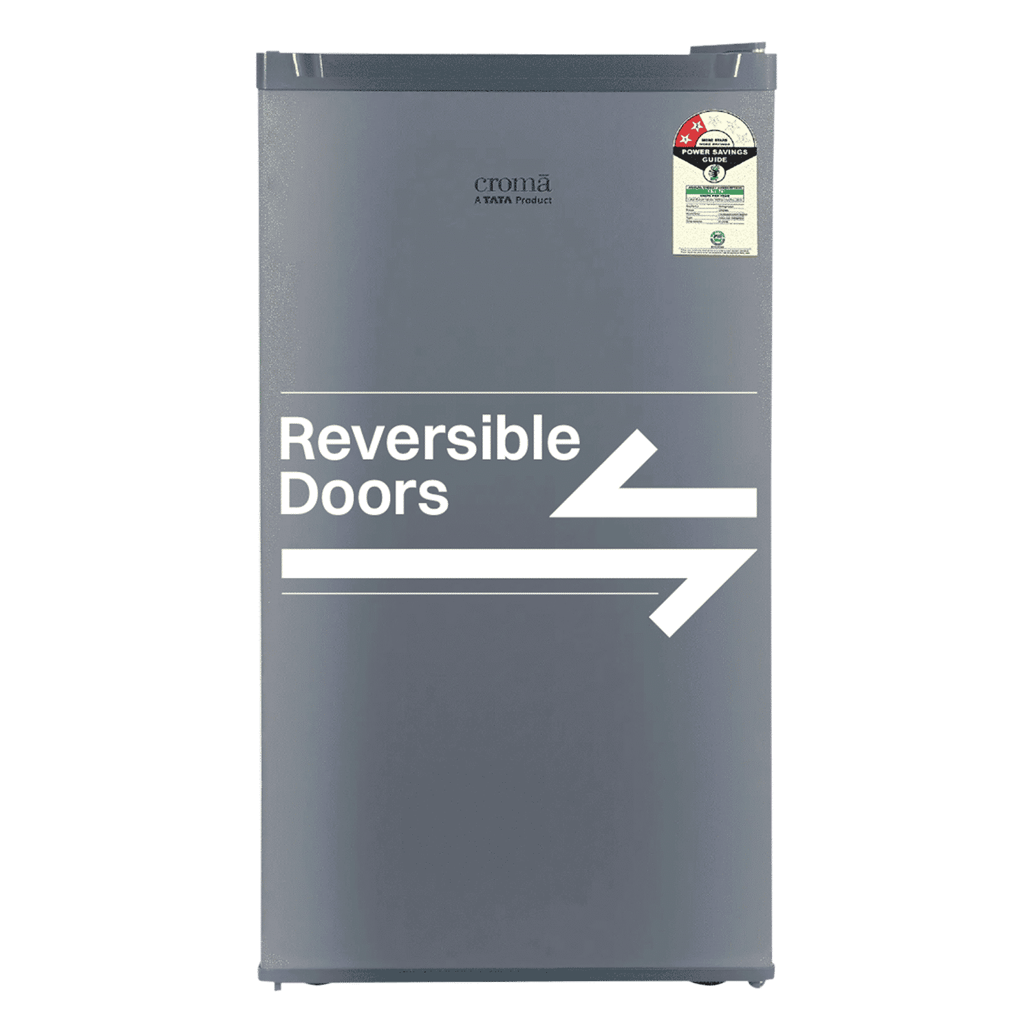 Croma 84 Litres 2 Star Direct Cool Single Door Refrigerator with Reversible Door ( Grey)_1