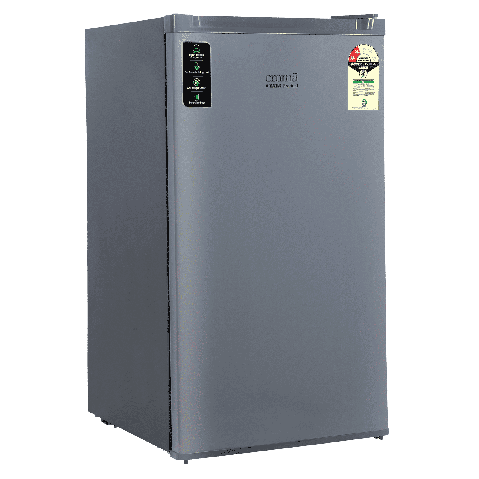 Croma 84 Litres 2 Star Direct Cool Single Door Refrigerator with Reversible Door ( Grey)_17