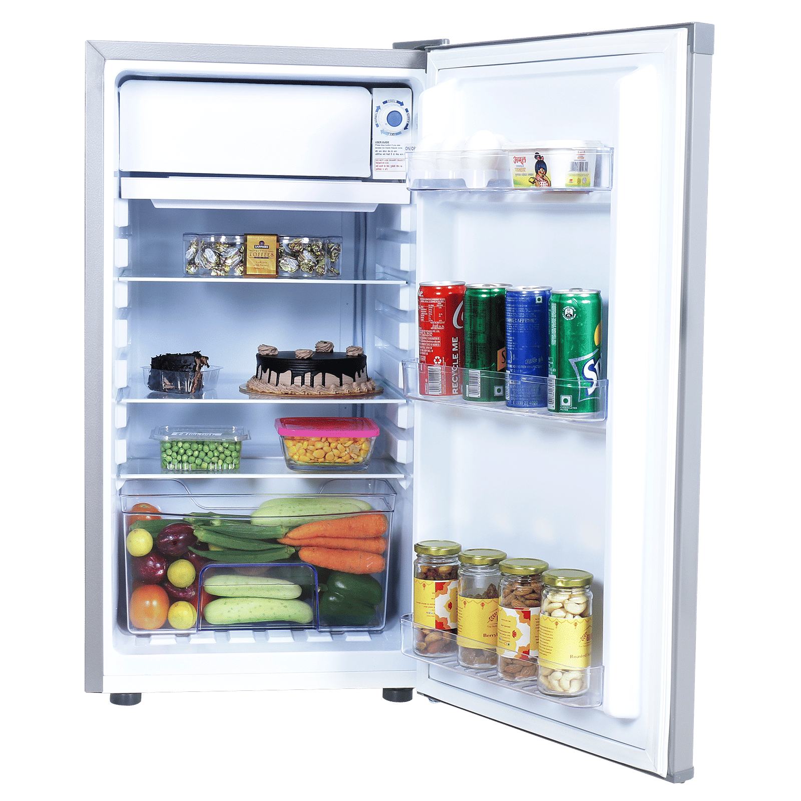 Croma 84 Litres 2 Star Direct Cool Single Door Refrigerator with Reversible Door ( Grey)_19