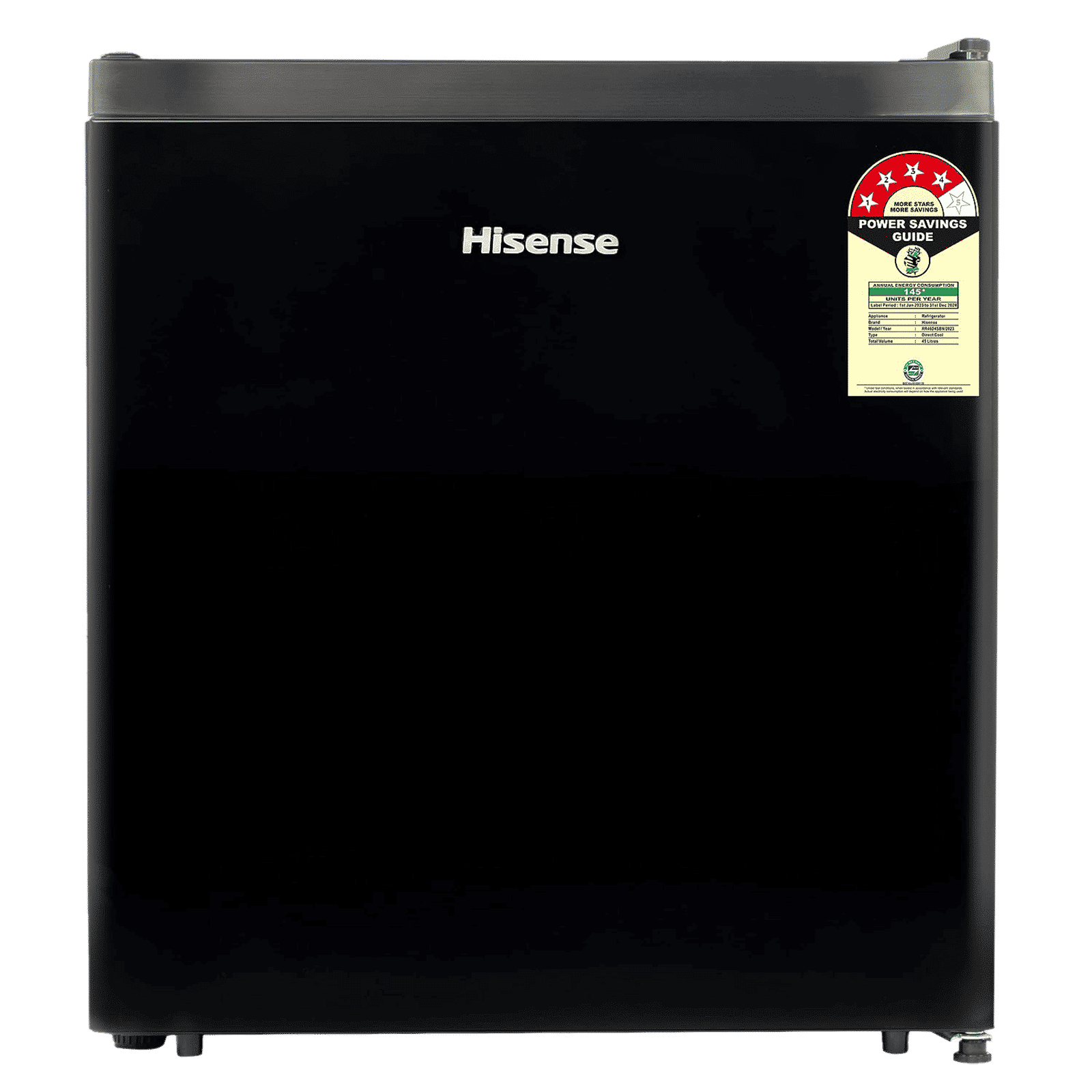 Hisense 45 Litres 4 Star Direct Cool Single Door Refrigerator with Separate Chiller Zone (RR46D4SBN, Black) Hisense 45 Litres 4 Star Direct Cool Single Door Refrigerator with Separate Chiller Zone (RR46D4SBN, Black)_1